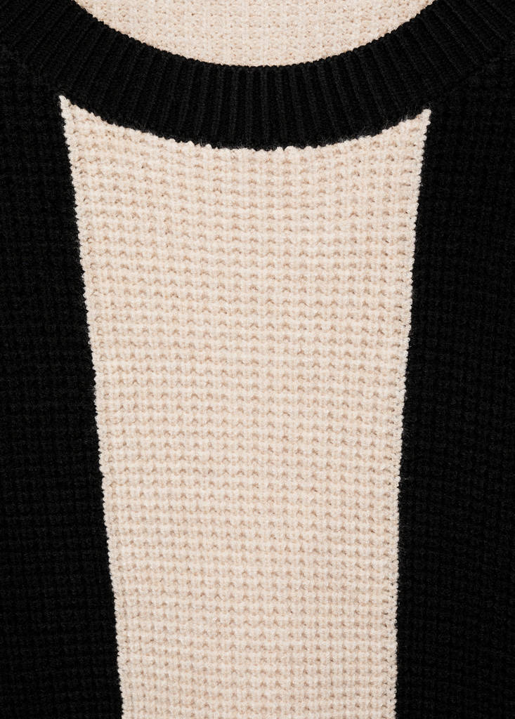 Knit striped sweater — Black