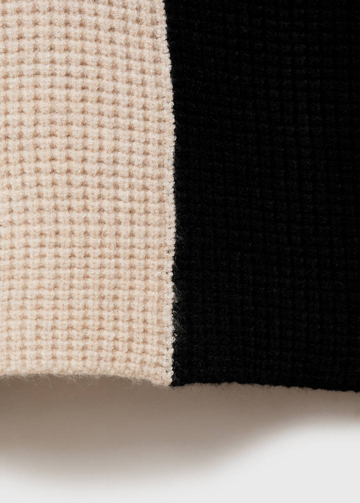 Knit striped sweater — Black