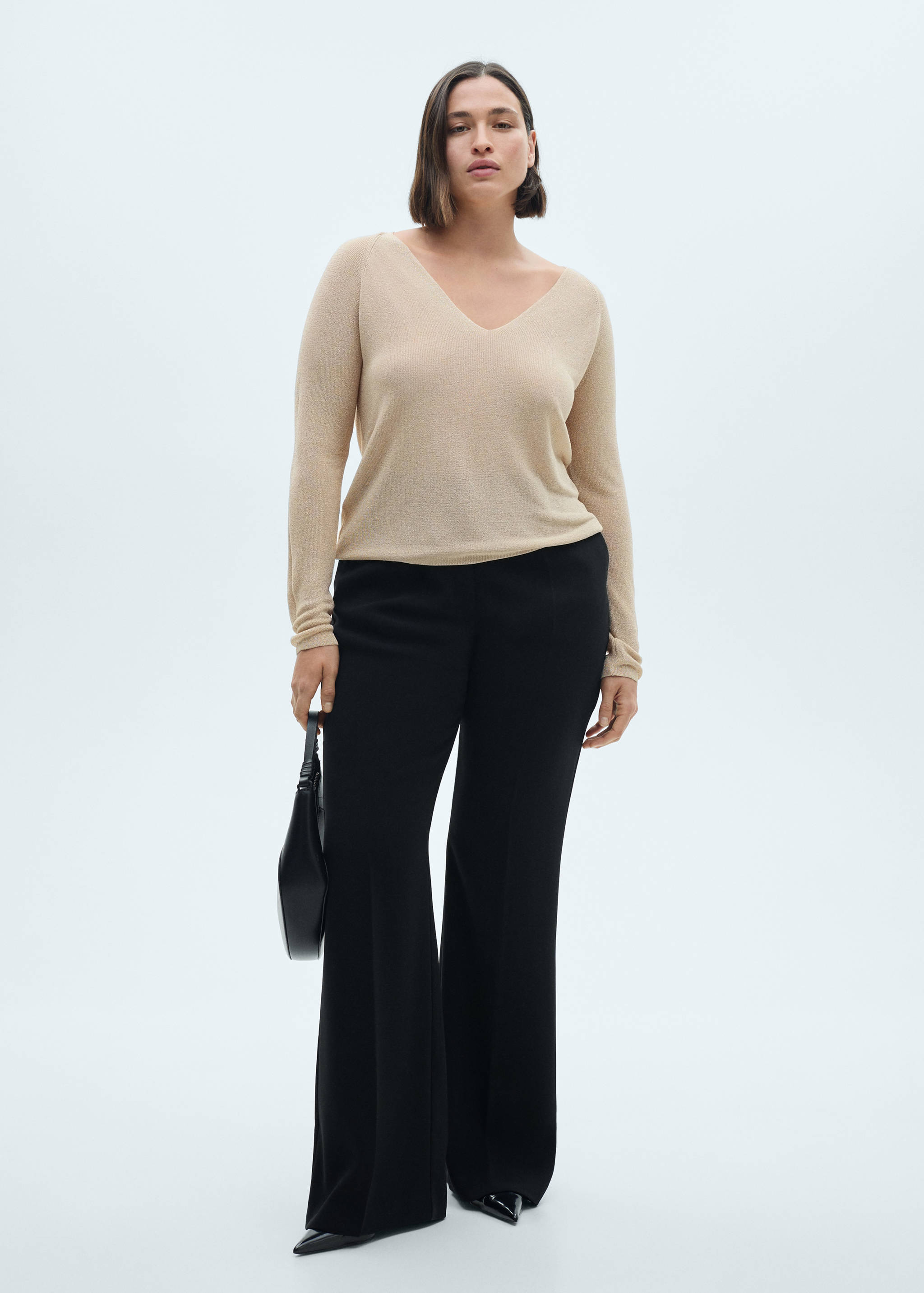 V-neck lurex sweater - Details of the article 3