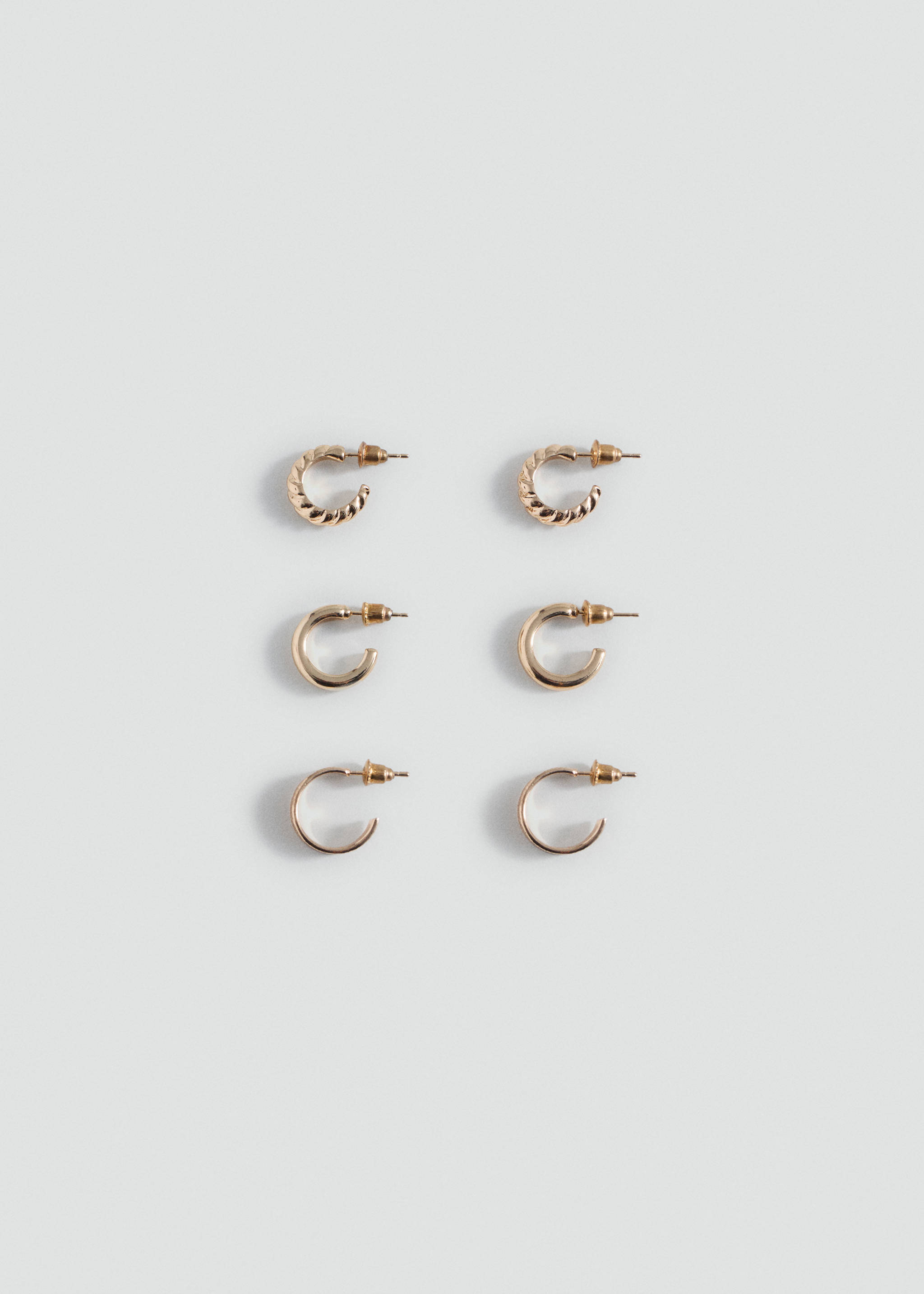 Pack of 3 hoop earrings - Article without model