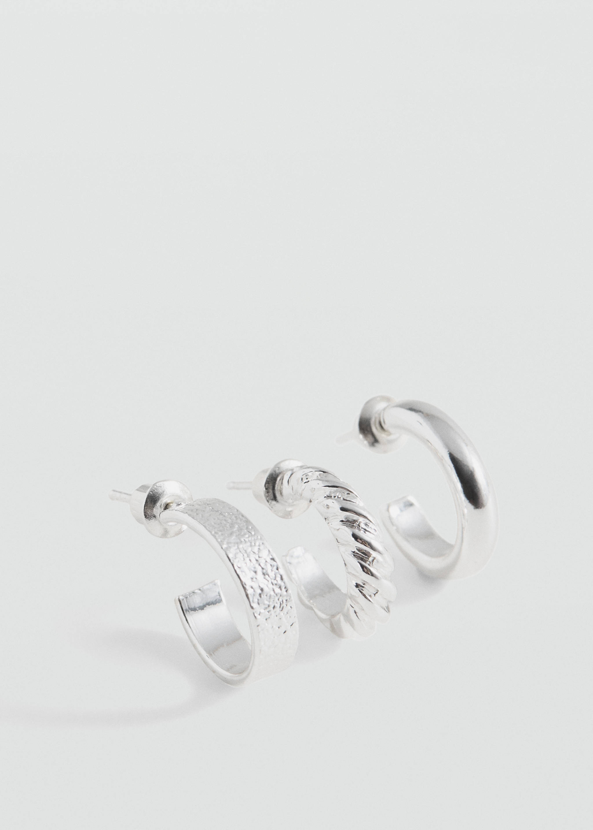 Pack of 3 hoop earrings - Medium plane