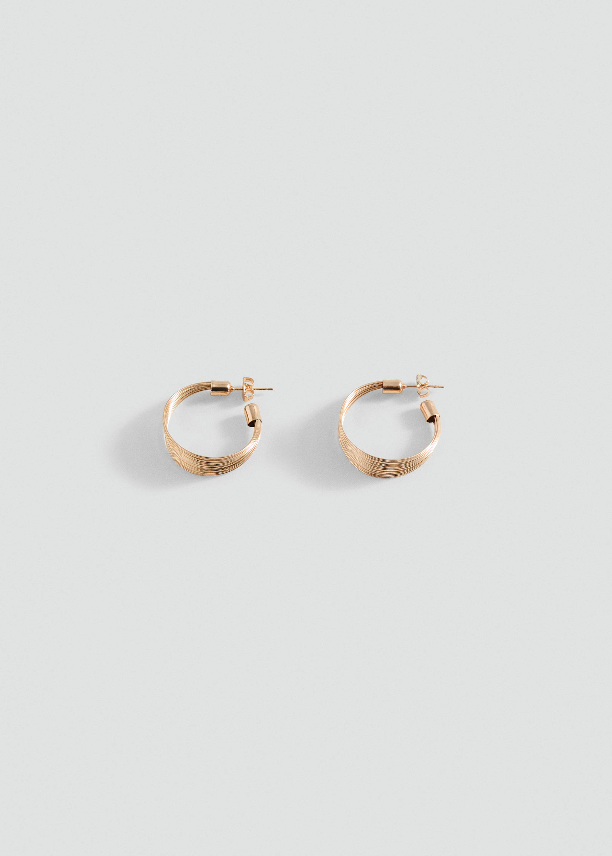 Embossed hoop earrings - Article without model