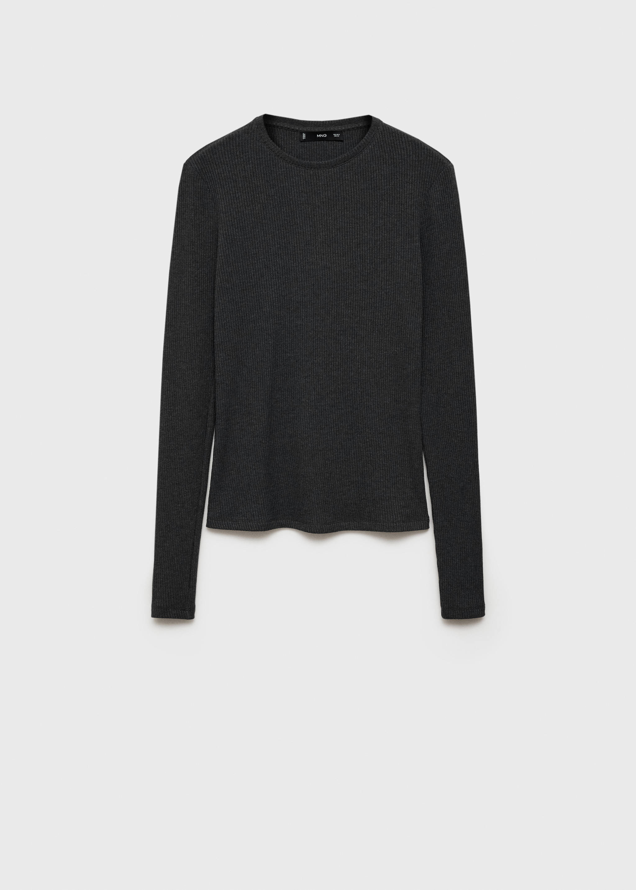 Ribbed long-sleeved t-shirt - Article without model