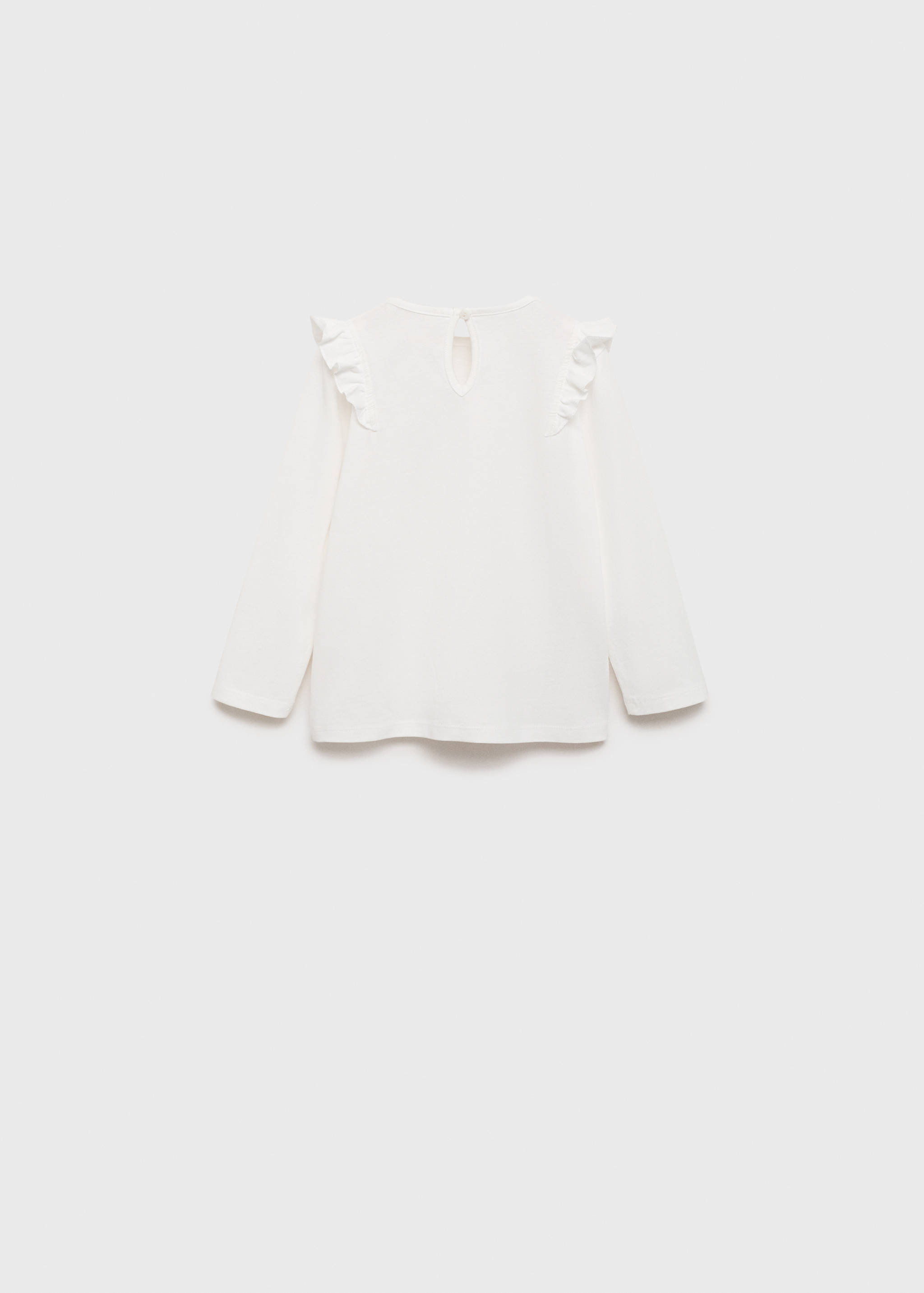 Long -sleeved t-shirt with ruffles - Reverse of the article
