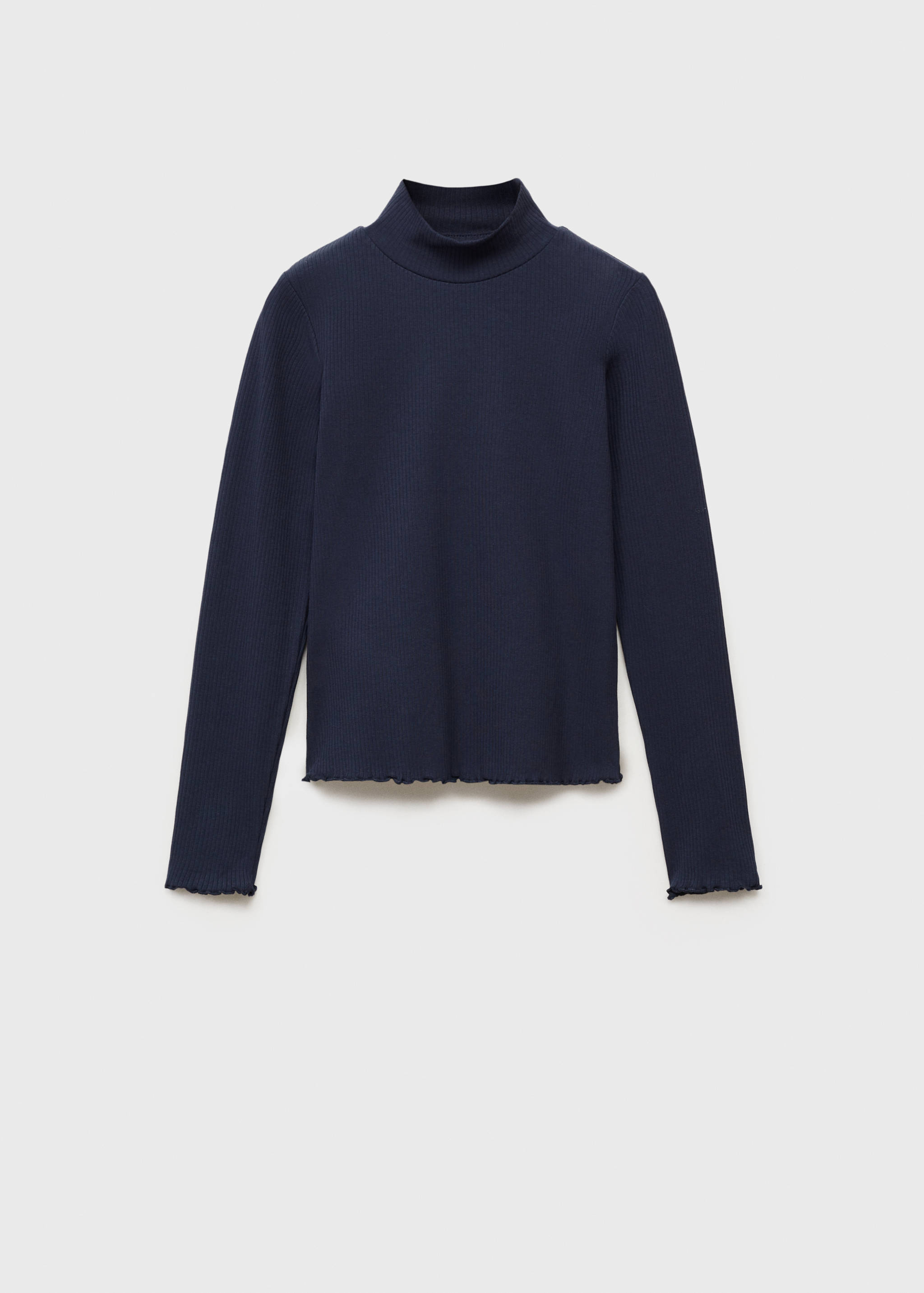 Ribbed high neck t-shirt - Article without model