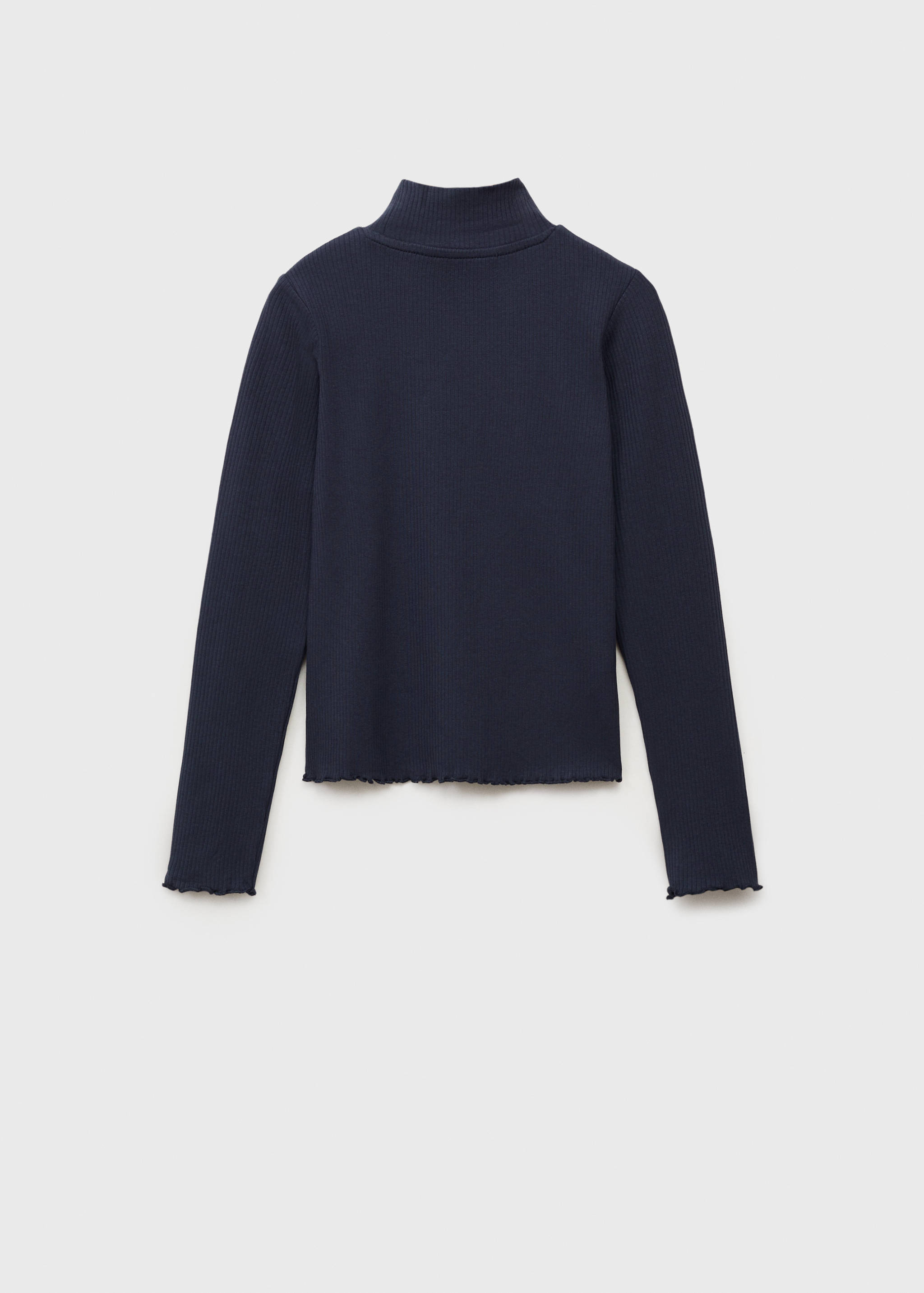 Ribbed high neck t-shirt - Reverse of the article