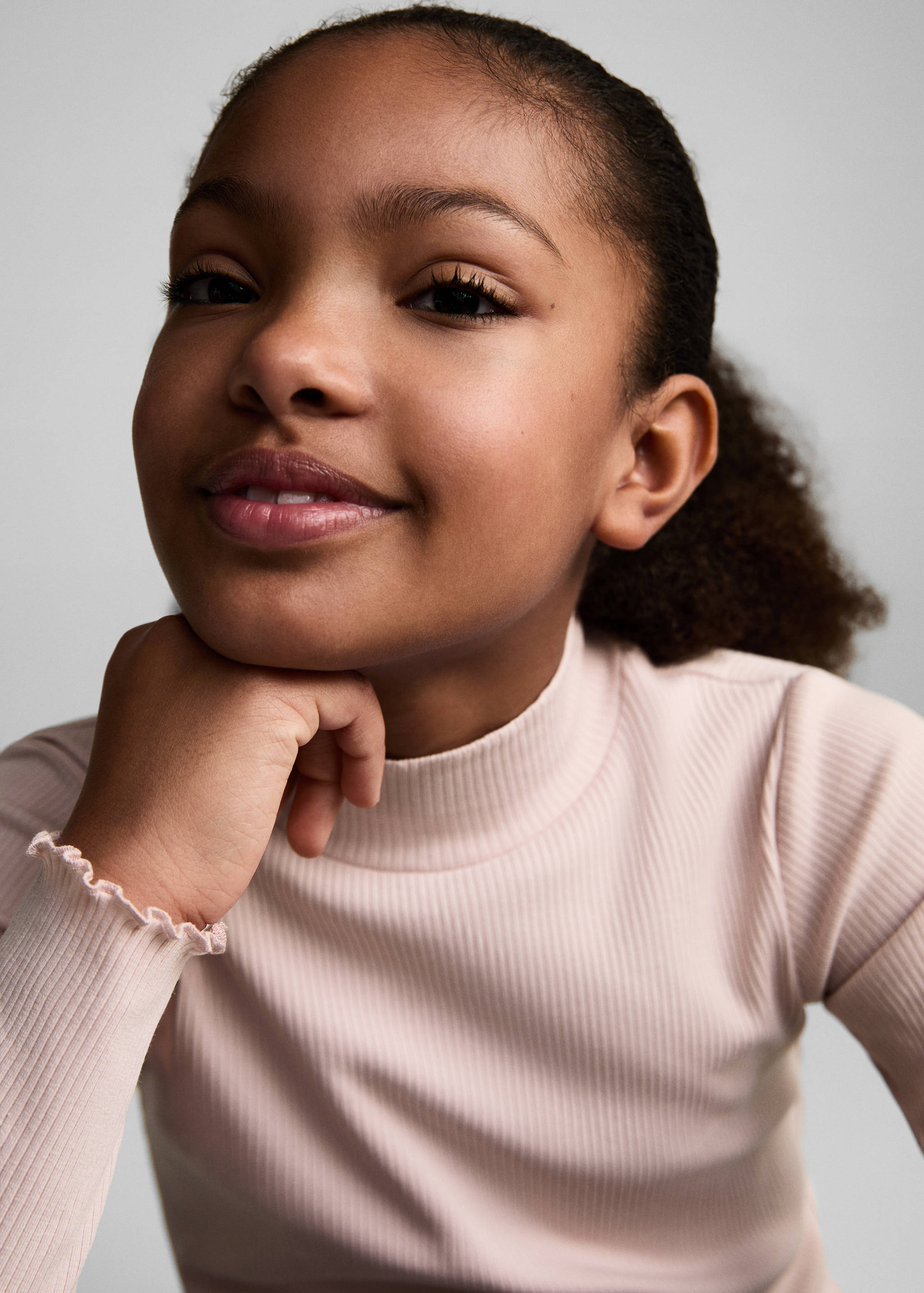 Camiseta canalé cuello alto - Detalle del artículo 1