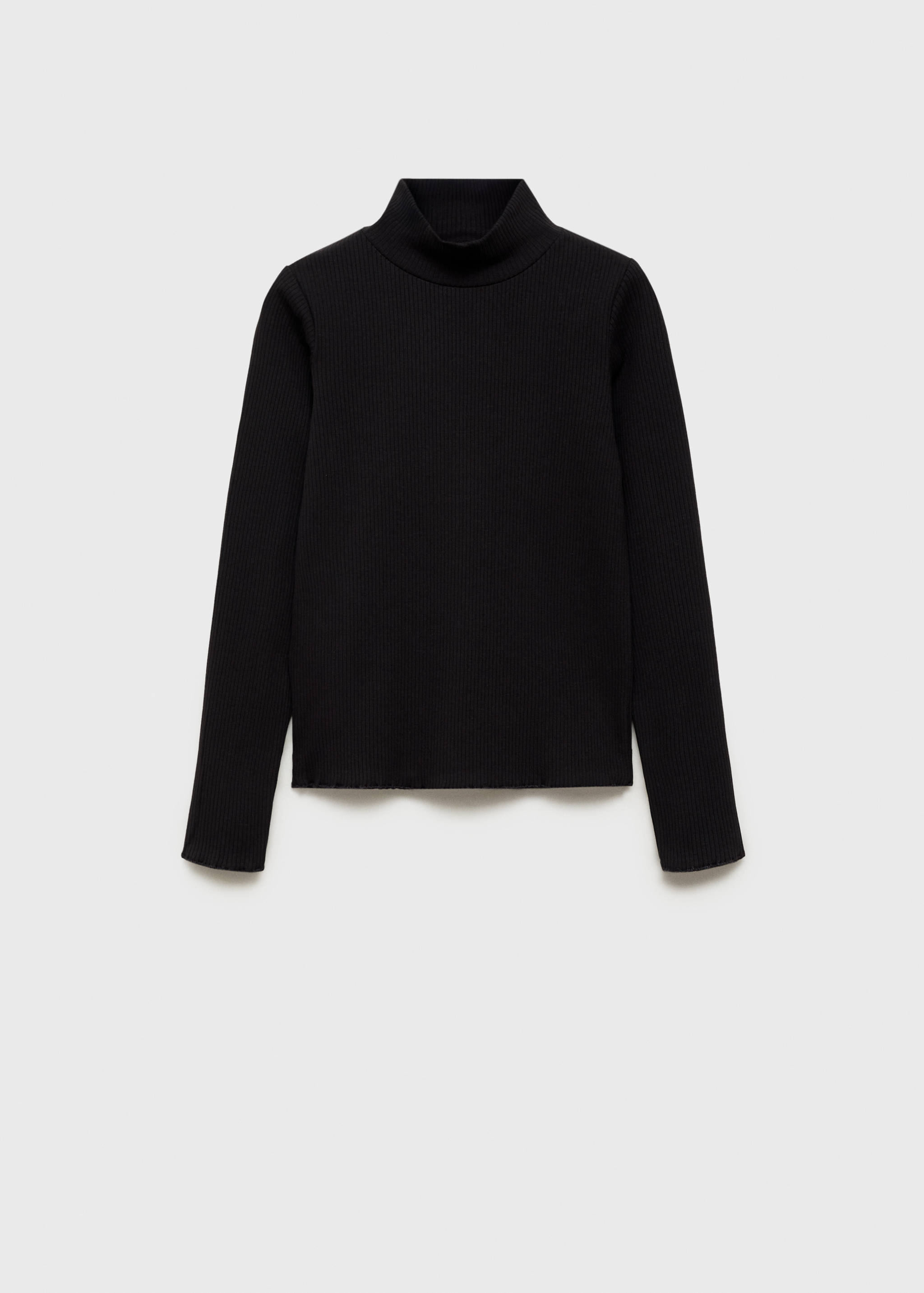 Ribbed high neck t-shirt - Article without model