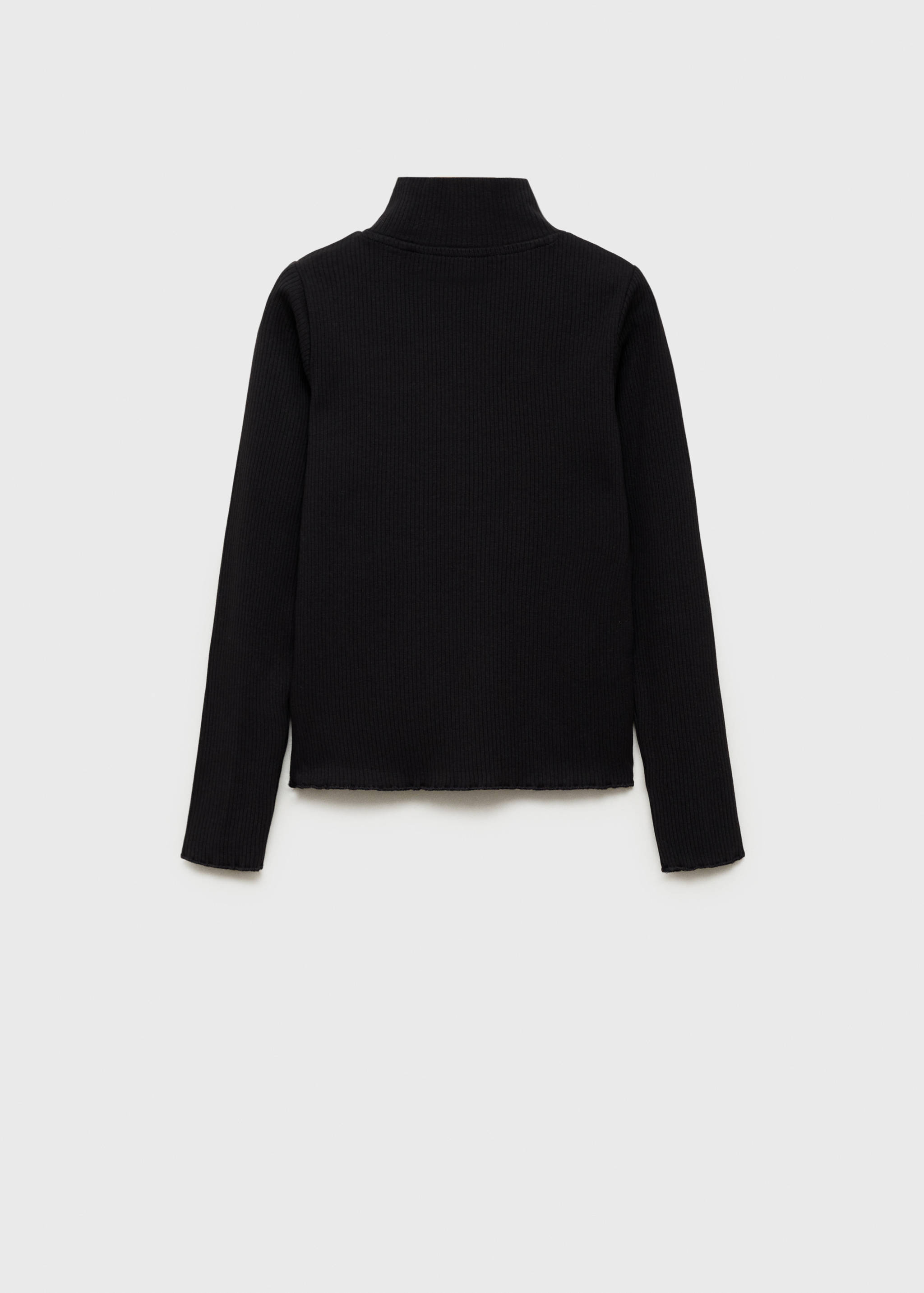 Ribbed high neck t-shirt - Reverse of the article