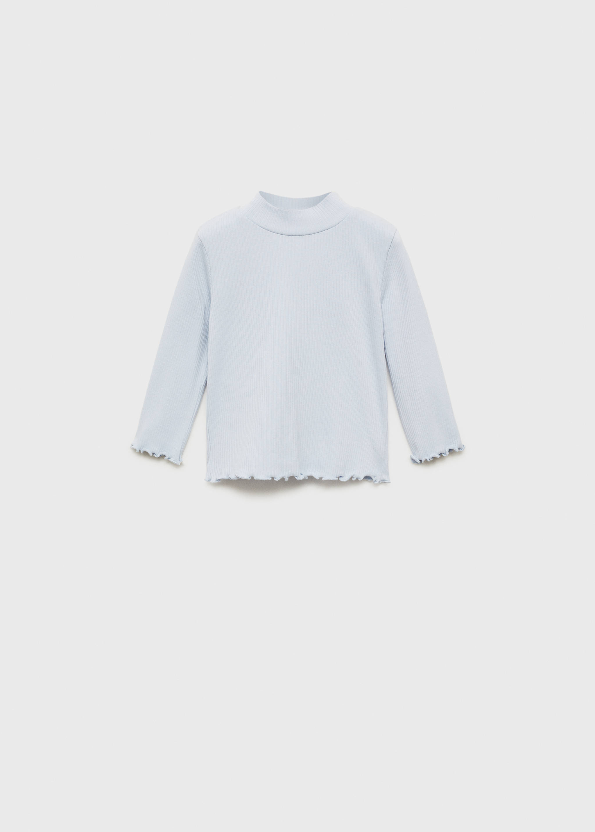 Ribbed high neck t-shirt - Article without model