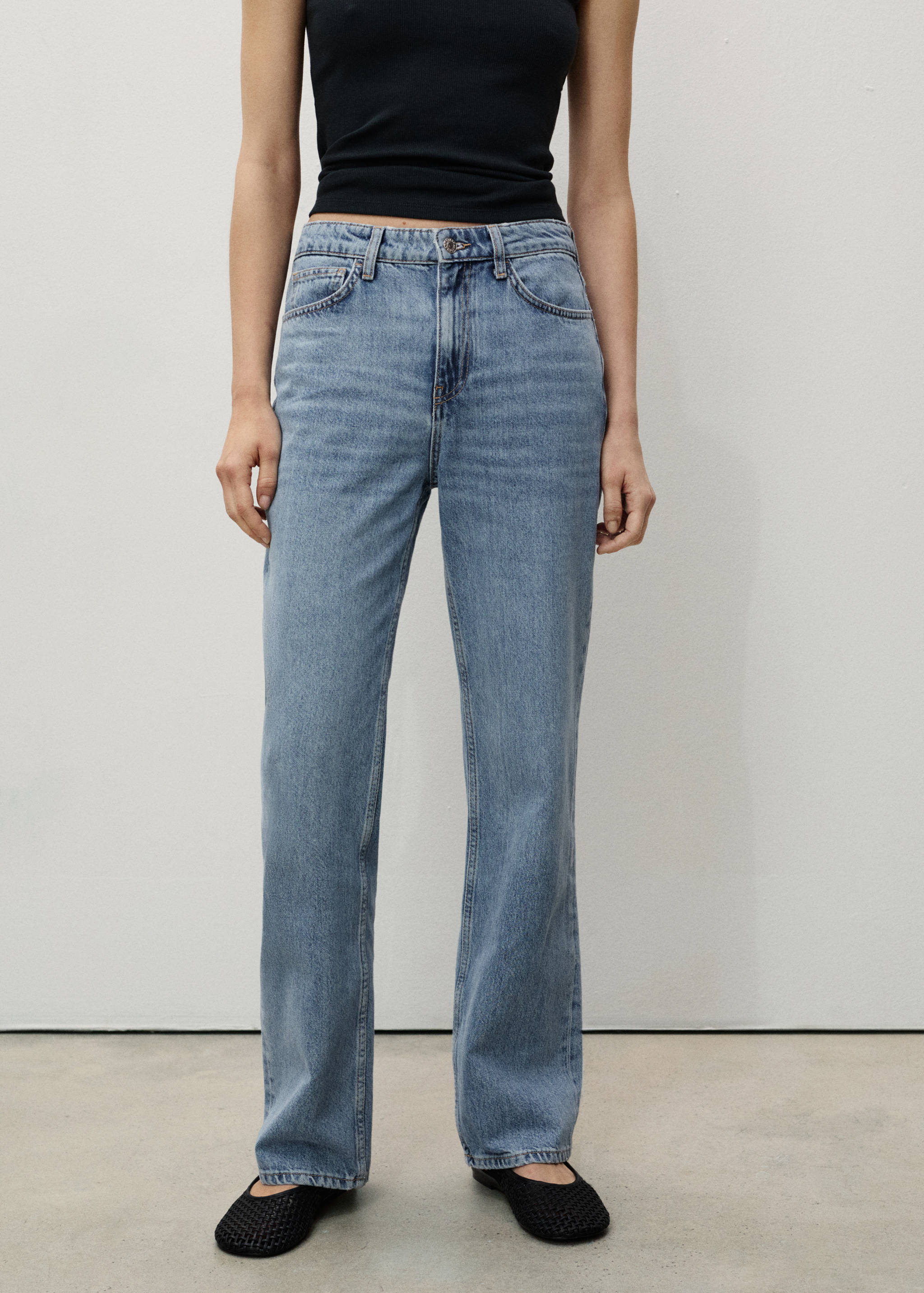 Matilda medium-rise straight-fit jeans - Medium plane