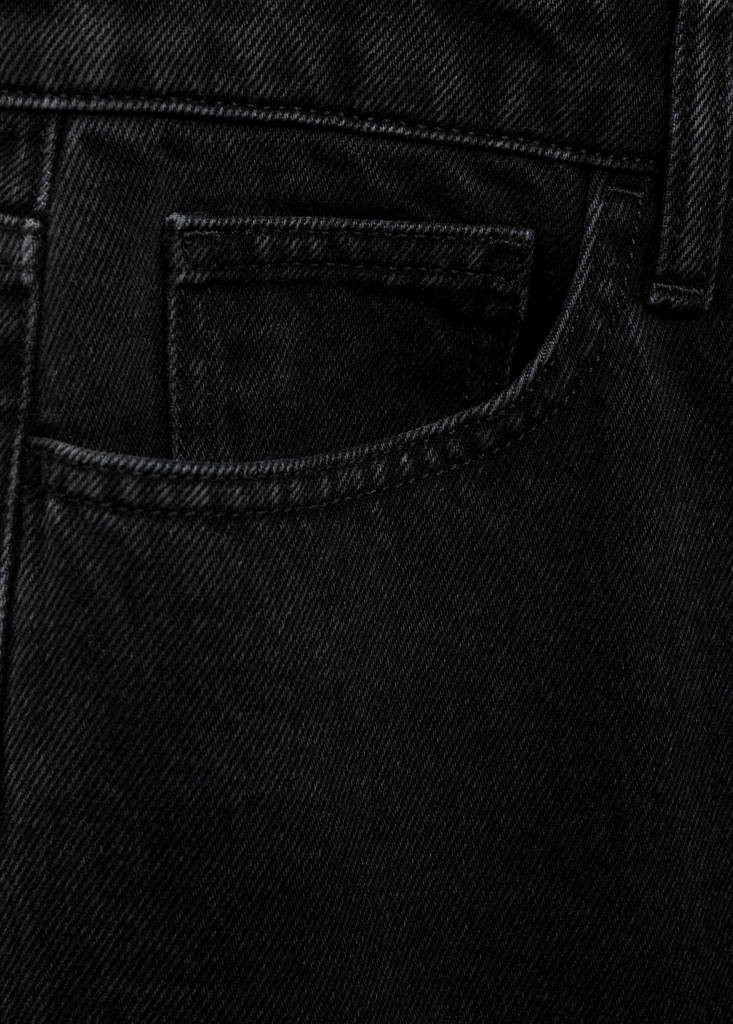 Matilda medium-rise straight-fit jeans — Black denim