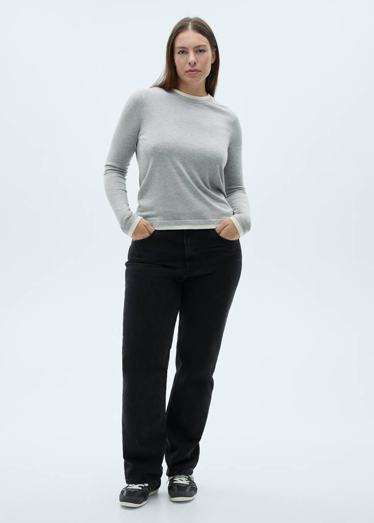 Matilda medium-rise straight-fit jeans — Black denim