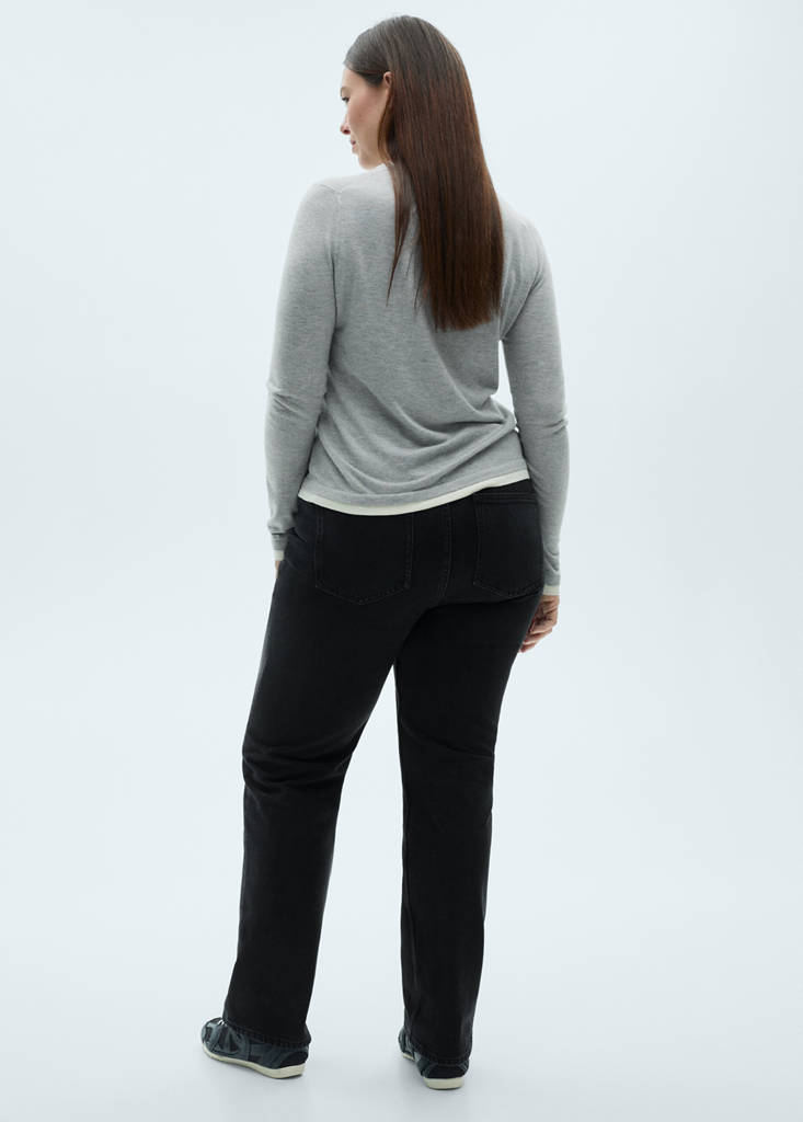Matilda medium-rise straight-fit jeans — Black denim