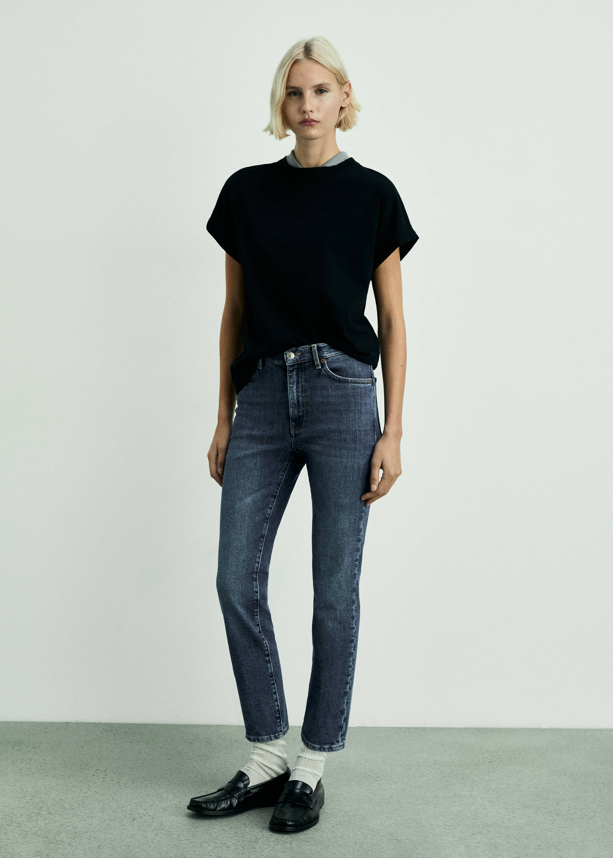 Claudia slim-fit cropped jeans - General plane