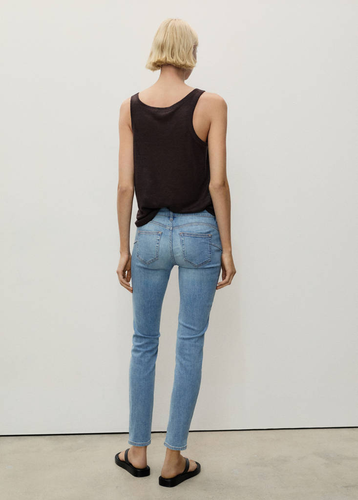 Push-up low-rise skinny jeans — Medium Blue