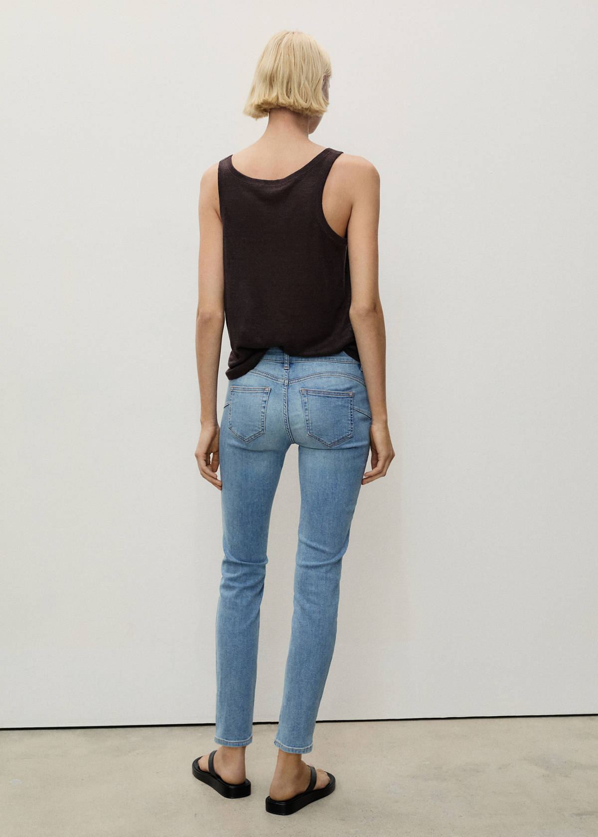 Push-up low-rise skinny jeans — Medium Blue