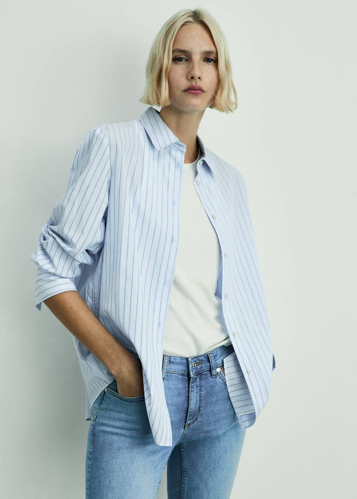 Push-up low-rise skinny jeans — Medium Blue