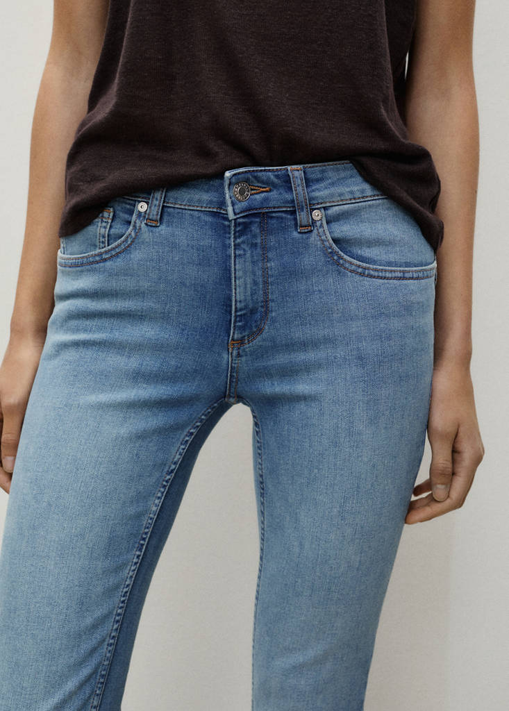 Push-up low-rise skinny jeans — Medium Blue