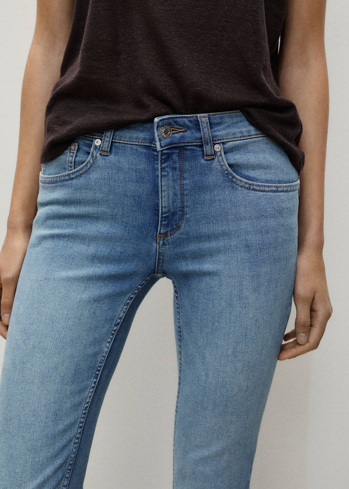 Push-up low-rise skinny jeans — Medium Blue