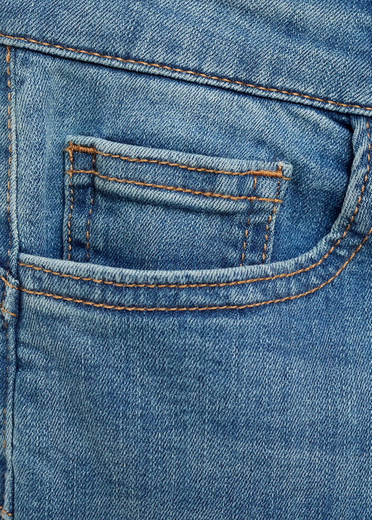 Push-up low-rise skinny jeans — Medium Blue