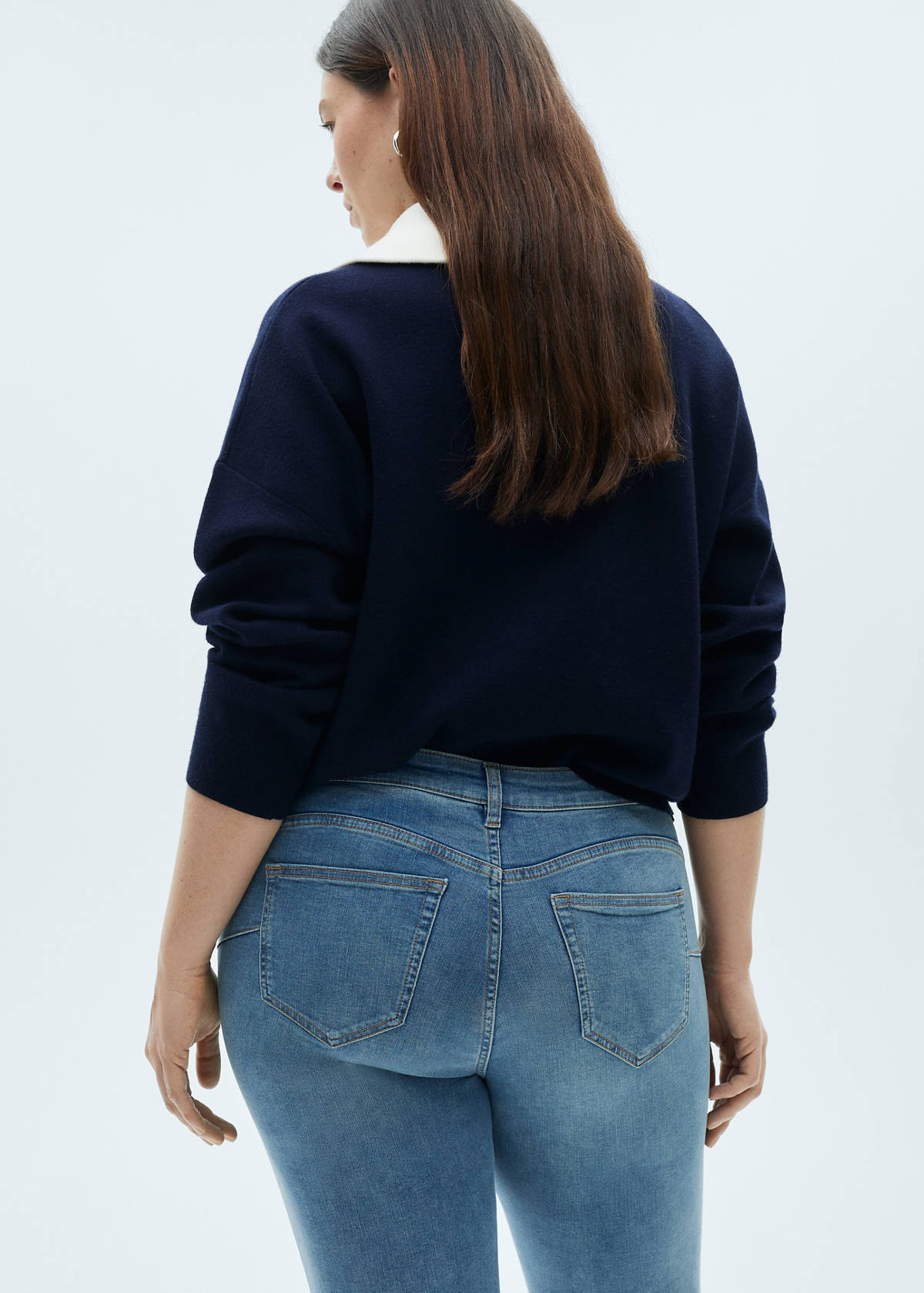 Push-up low-rise skinny jeans — Medium Blue