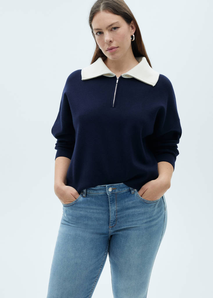 Push-up low-rise skinny jeans — Medium Blue
