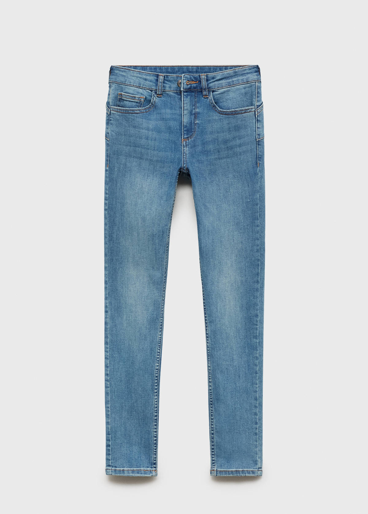 Push-up low-rise skinny jeans — Medium Blue