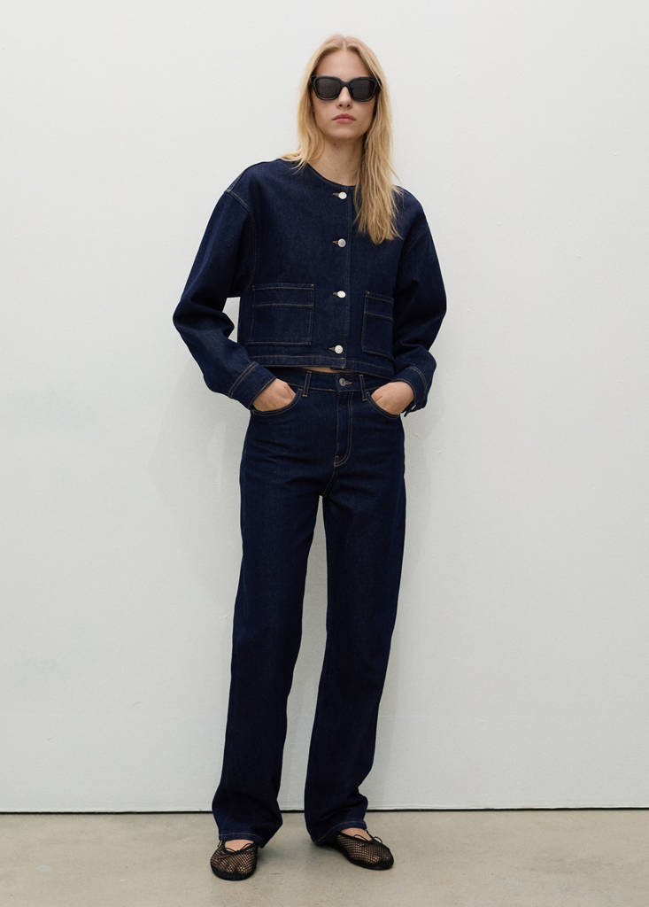 Matilda medium-rise straight-fit jeans — Open Blue