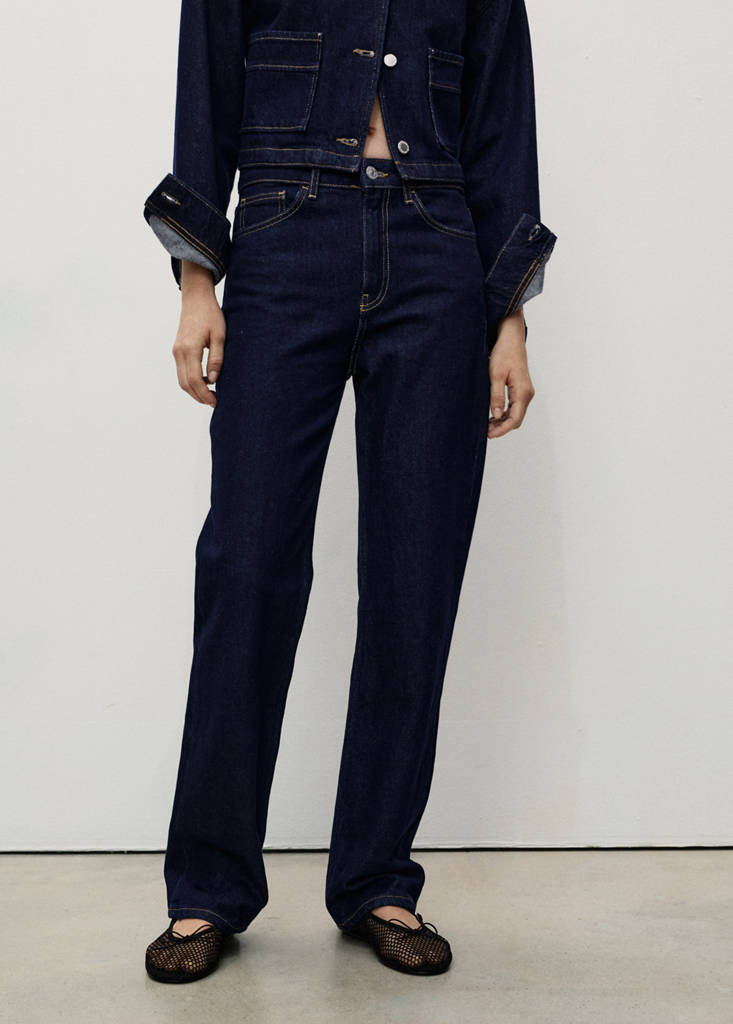 Matilda medium-rise straight-fit jeans — Open Blue