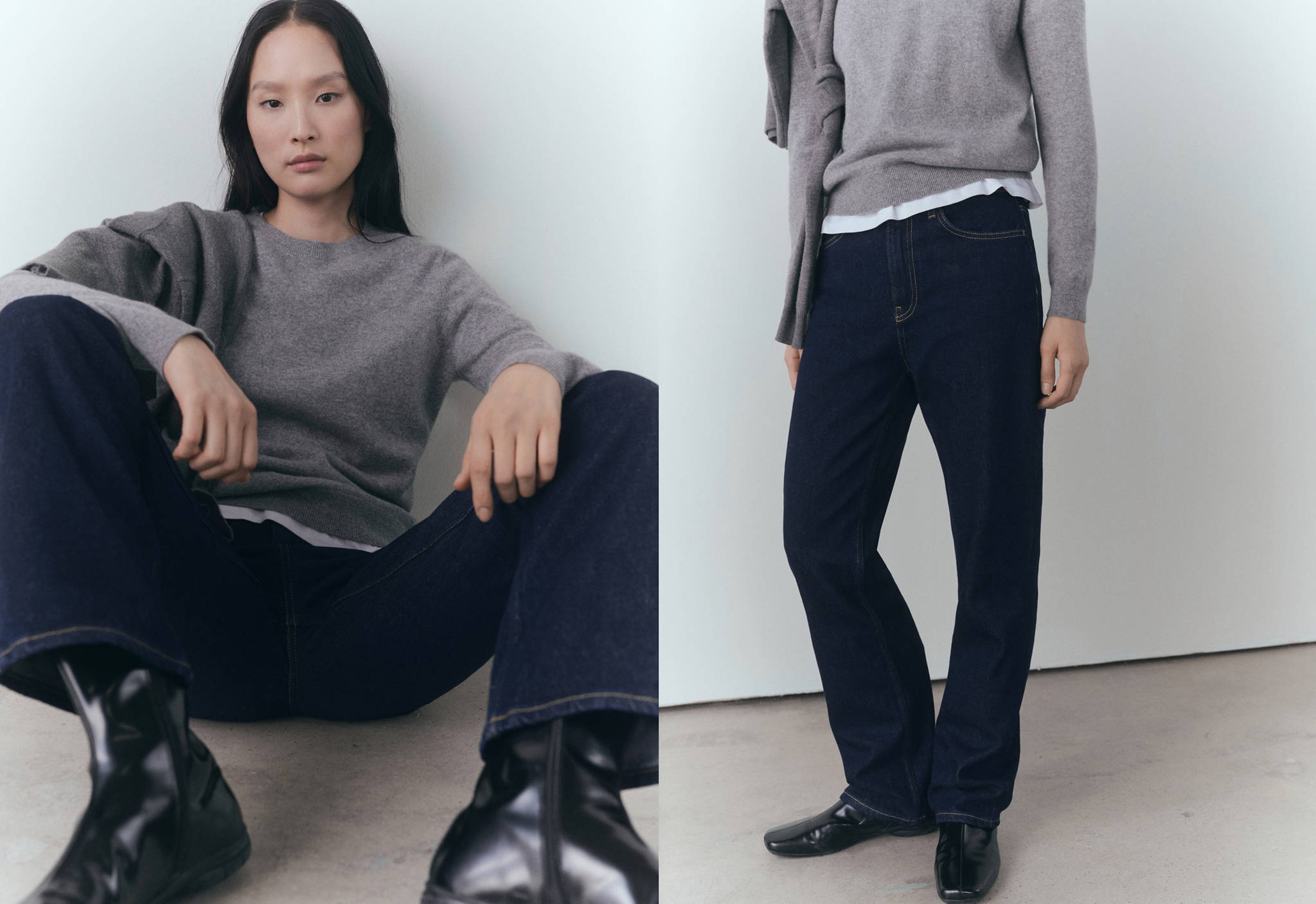 Jeans Matilda rectos rinse wash - Plano panorámico
