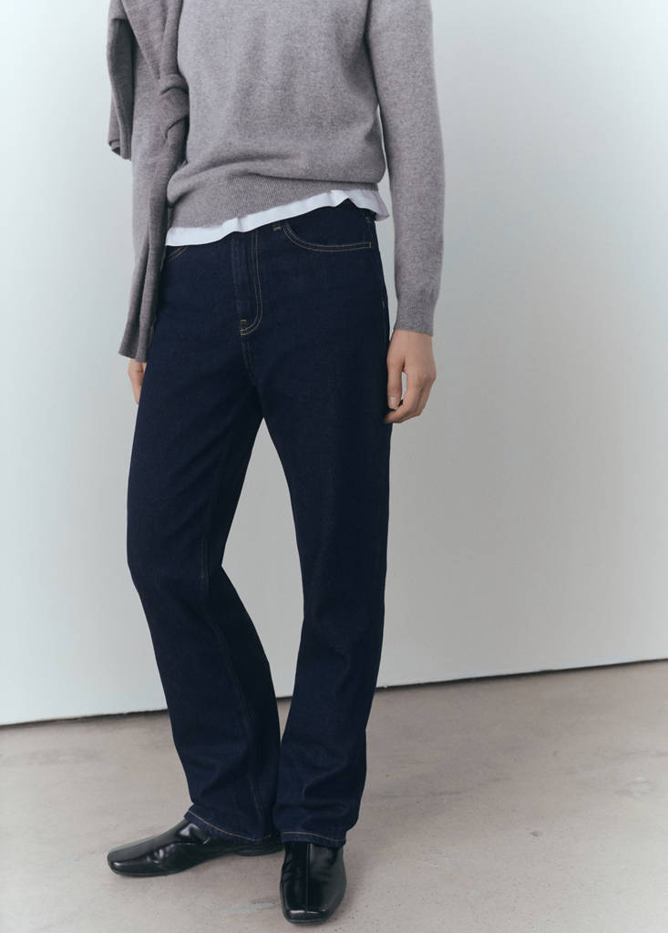 Matilda medium-rise straight-fit jeans — Open Blue