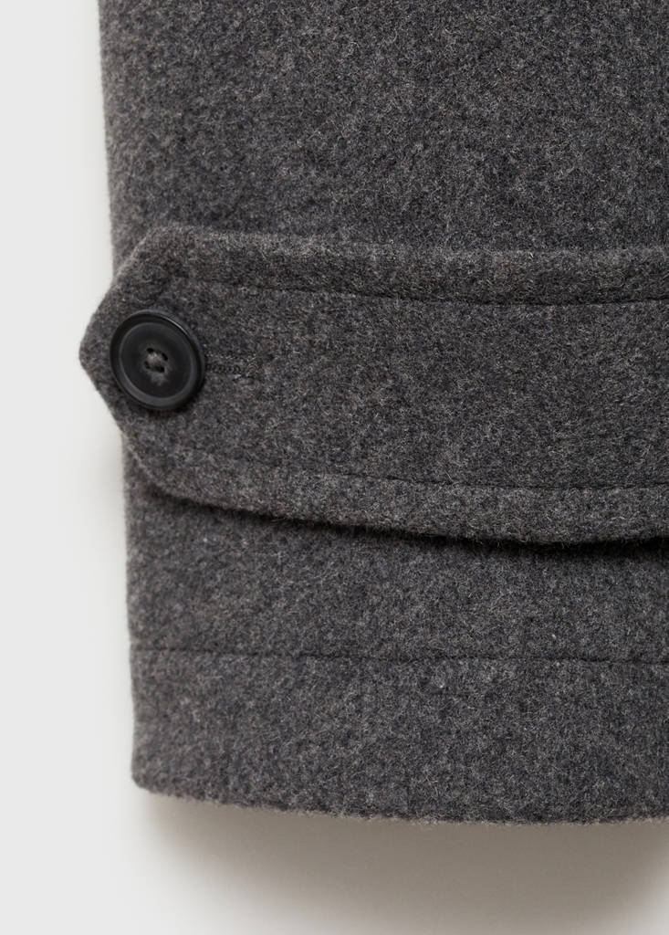 Wool double-breasted coat — Medium Heather Grey