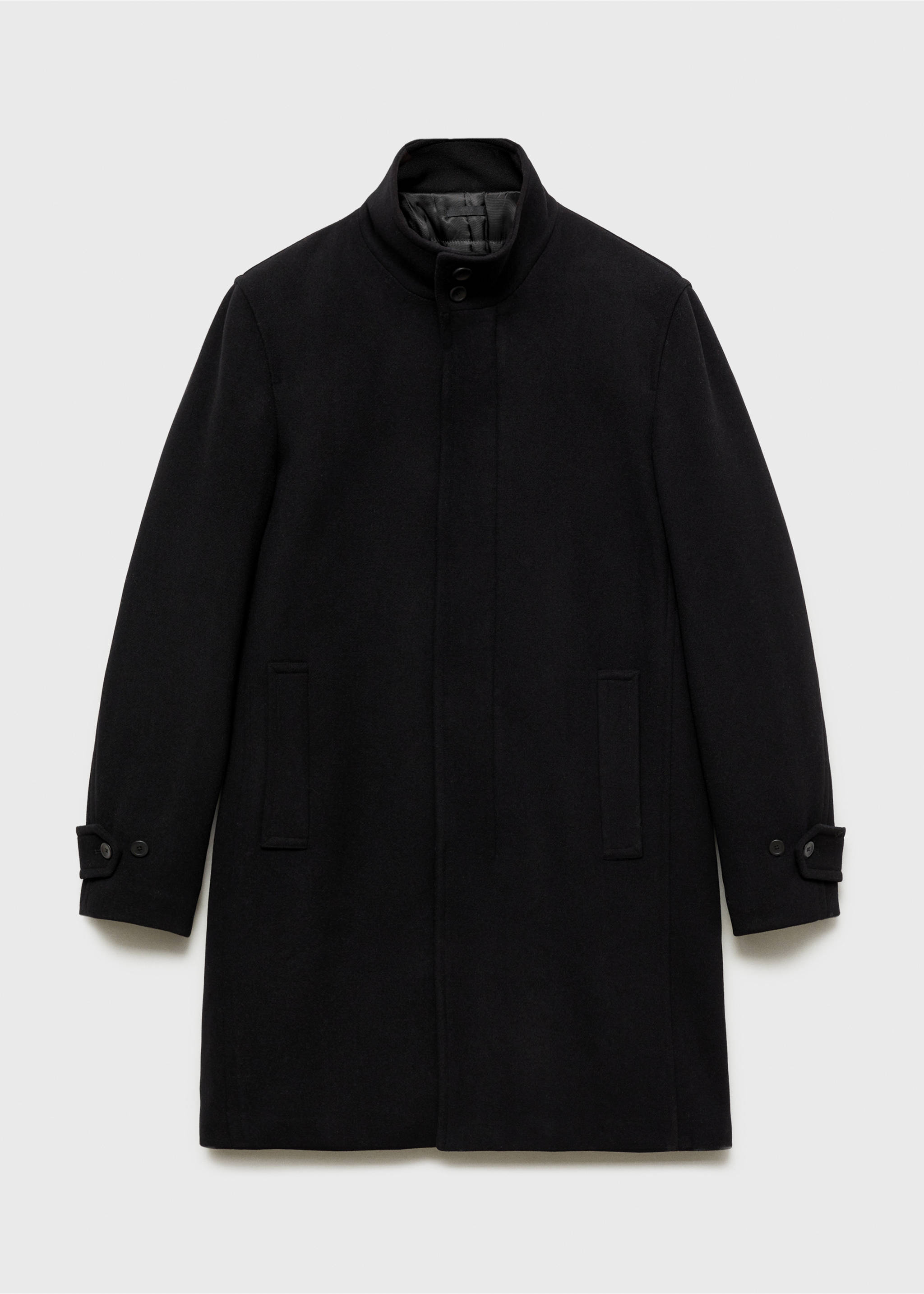Manteau laine intérieur matelassé - Article sans modèle, Noir. Ref: 87020580-00.
