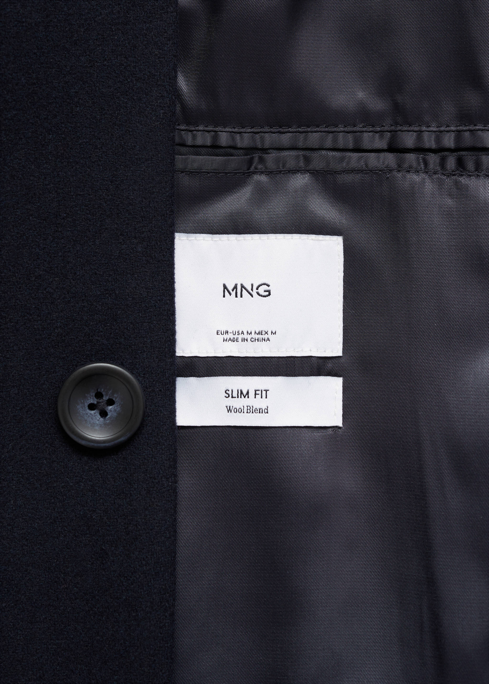 可脱卸领羊毛大衣 - null