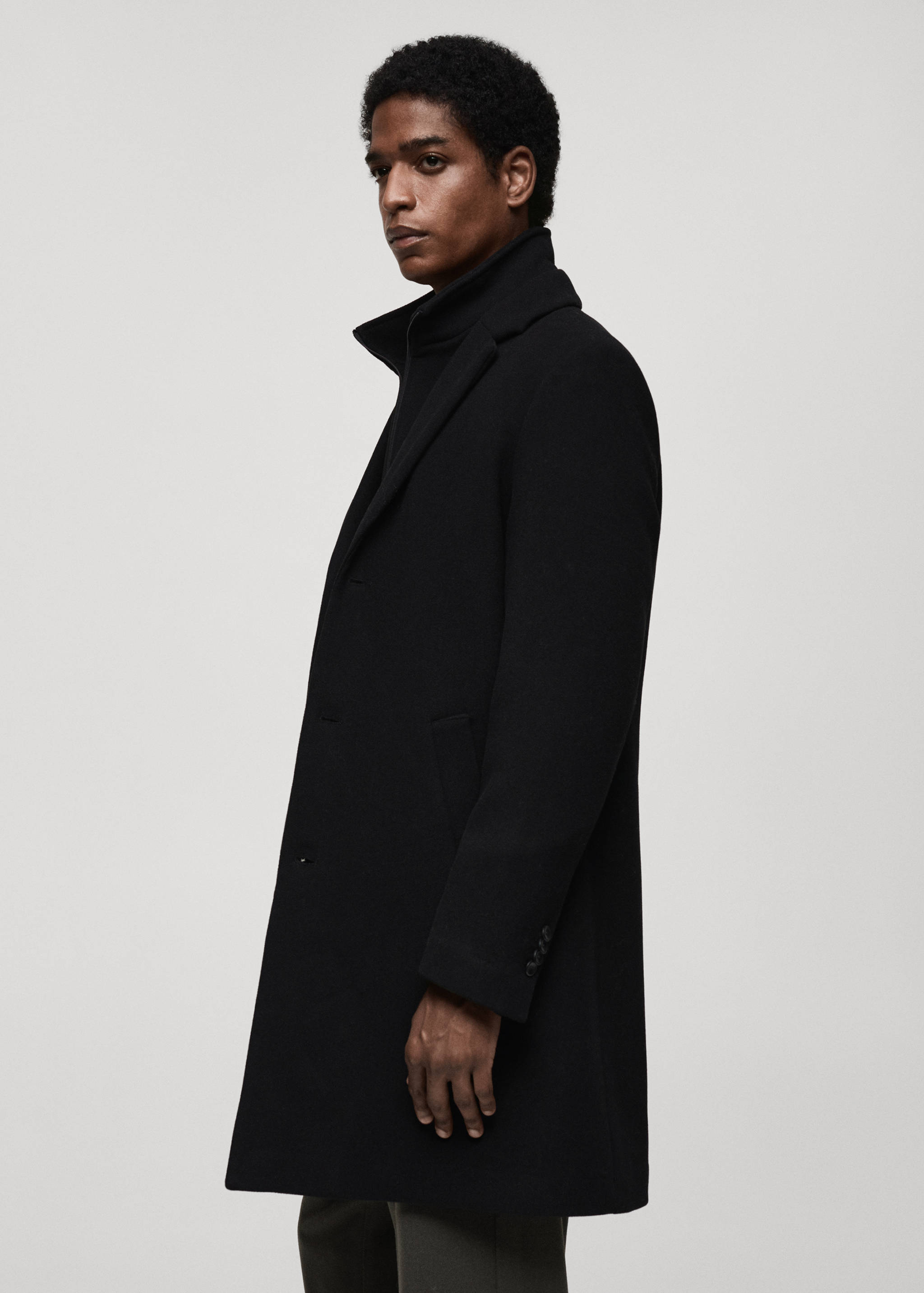 Detachable hood wool coat - Details of the article 2