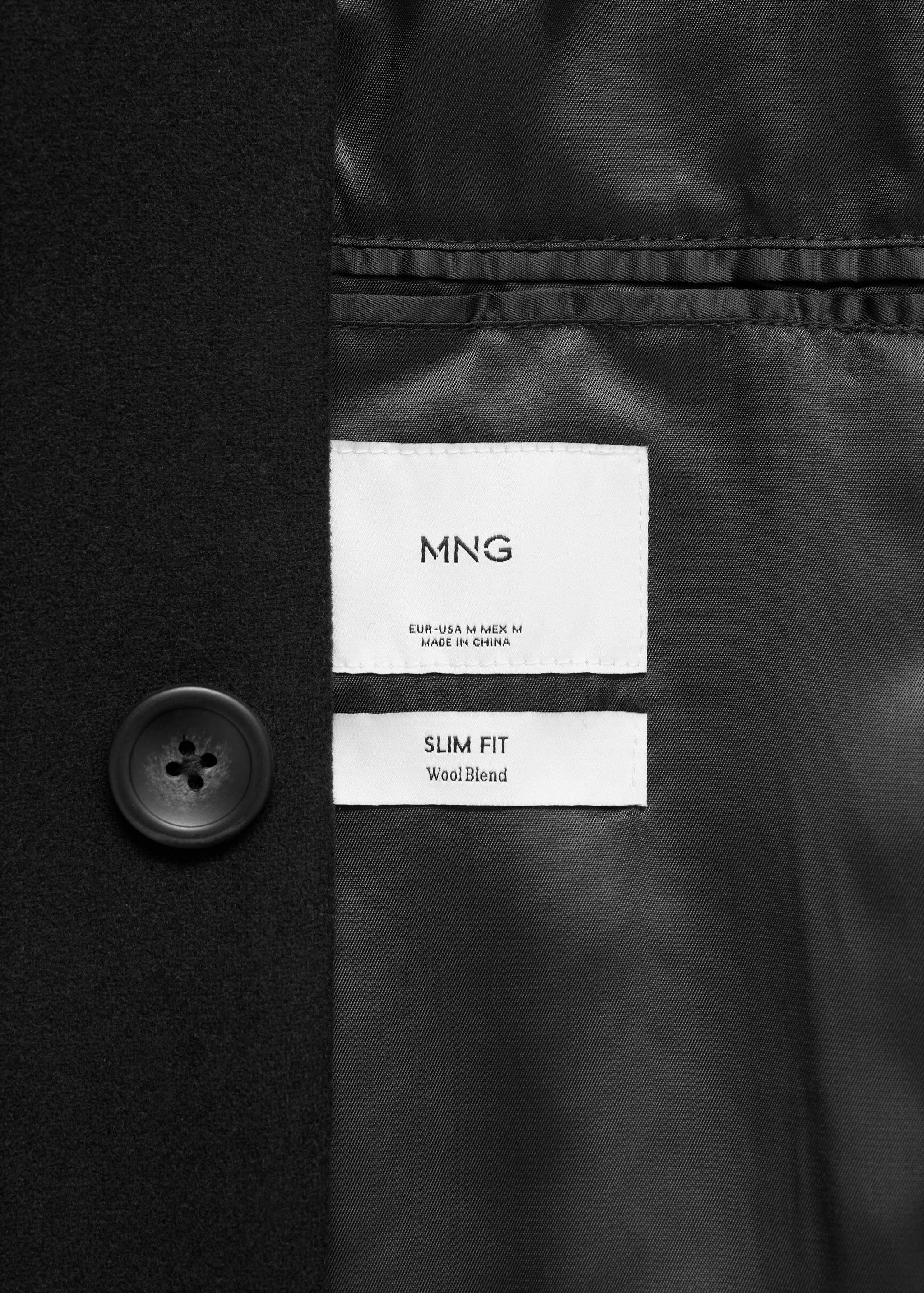 Detachable hood wool coat - Details of the article 0