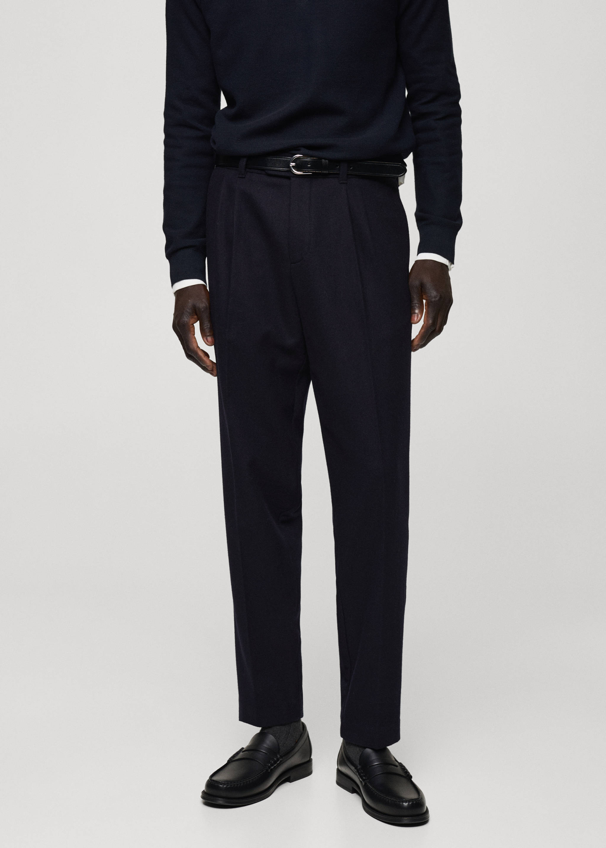 Slim-fit flannel pants - Medium plane