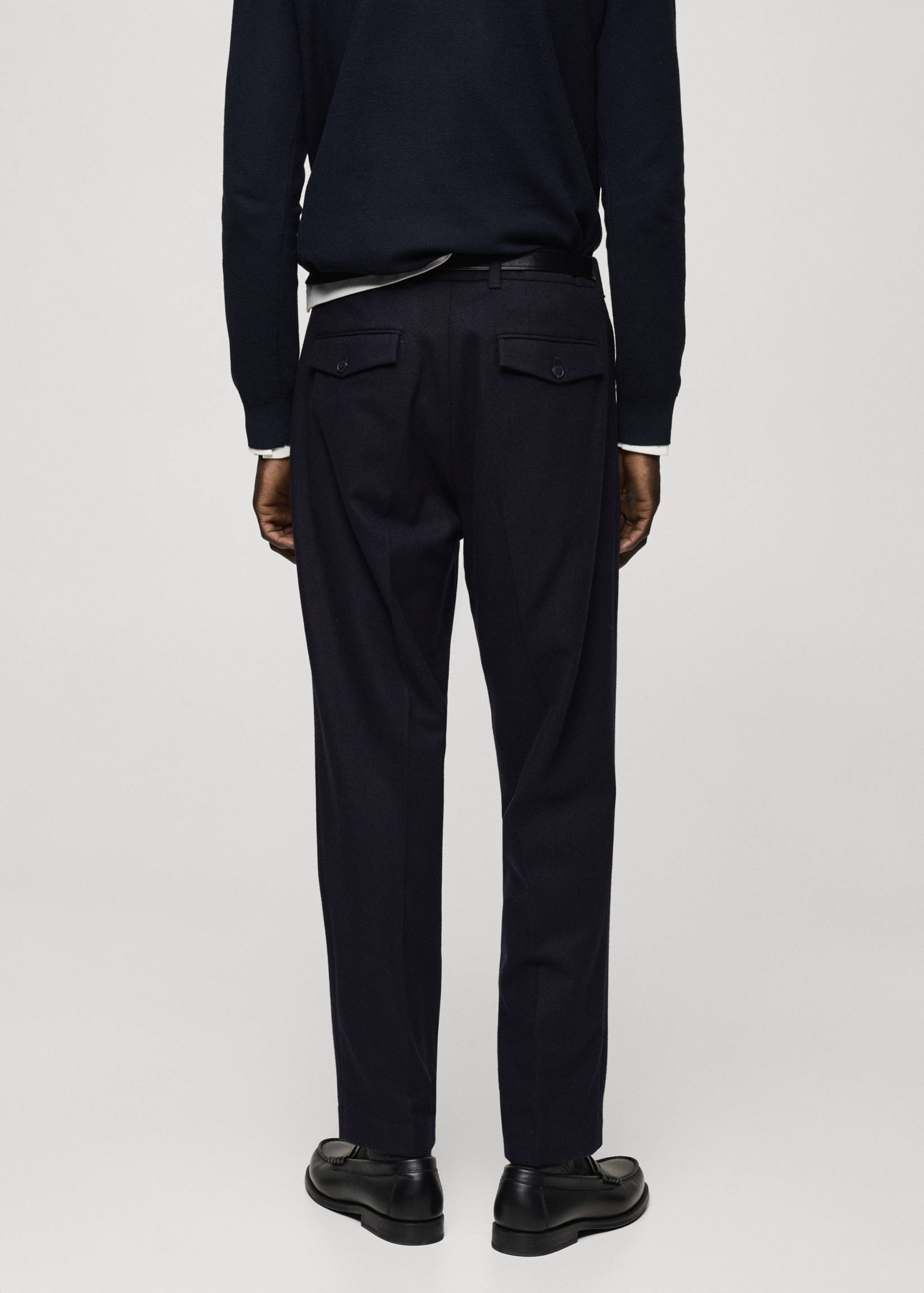 Slim-fit flannel pants - Reverse of the article