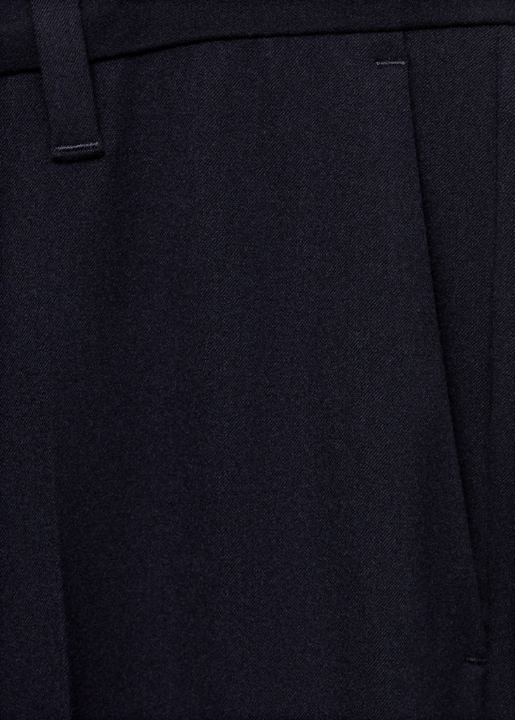 Slim-fit flannel trousers — Dark Navy