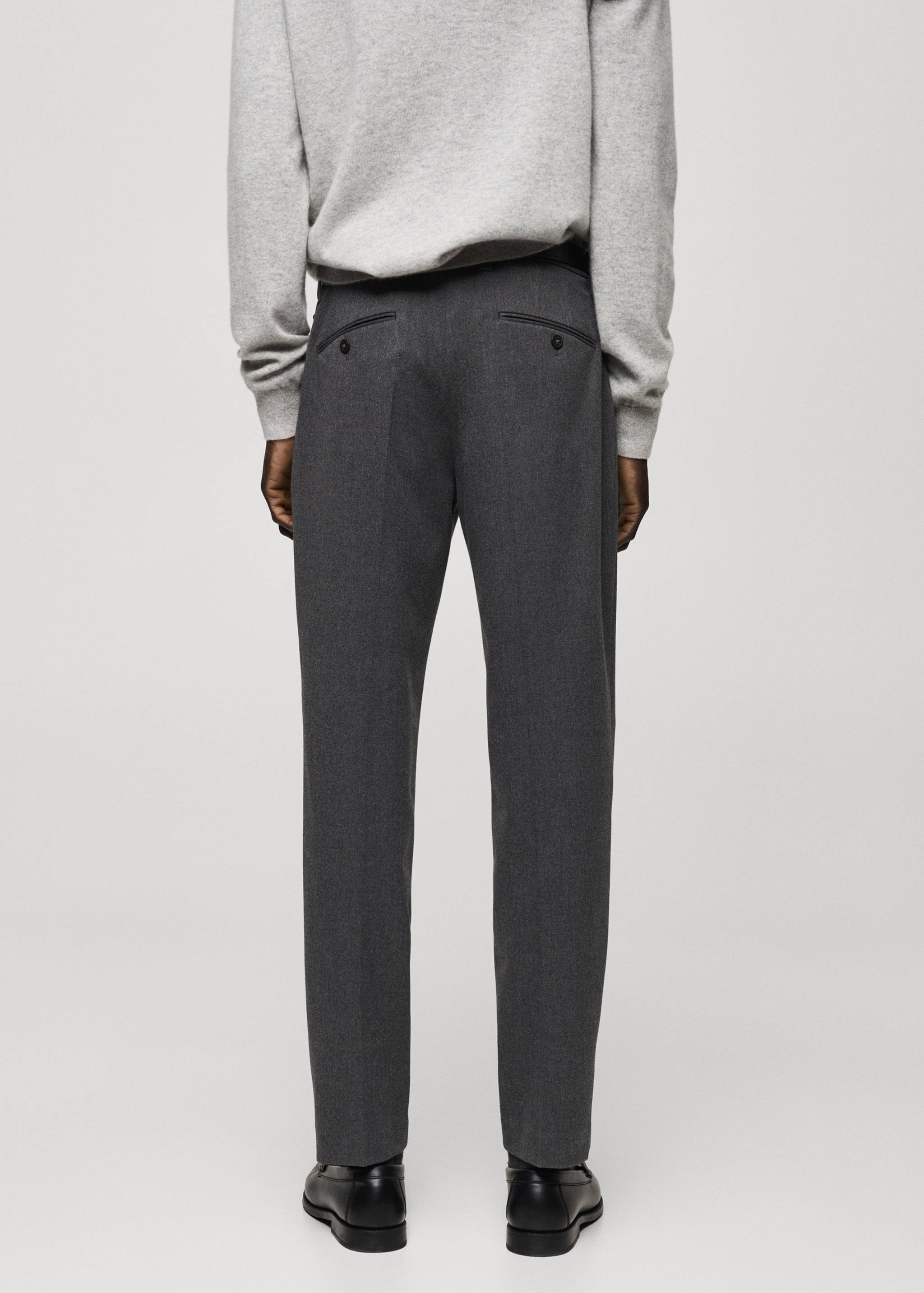 Slim-fit flannel trousers - Reverse of the article