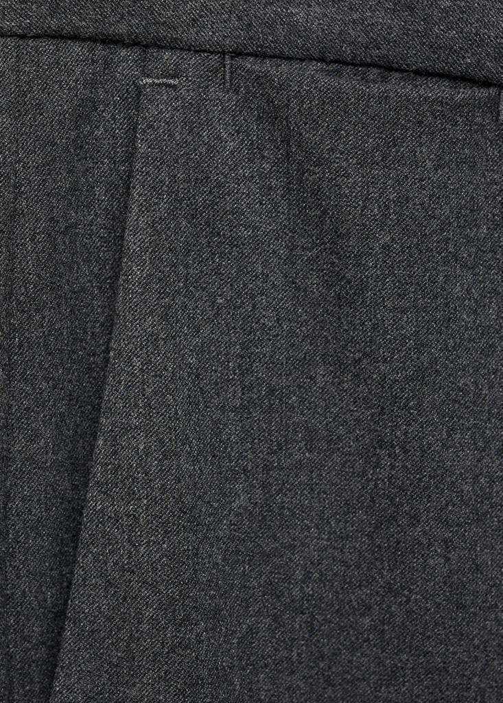 Slim-fit flannel trousers — Grey