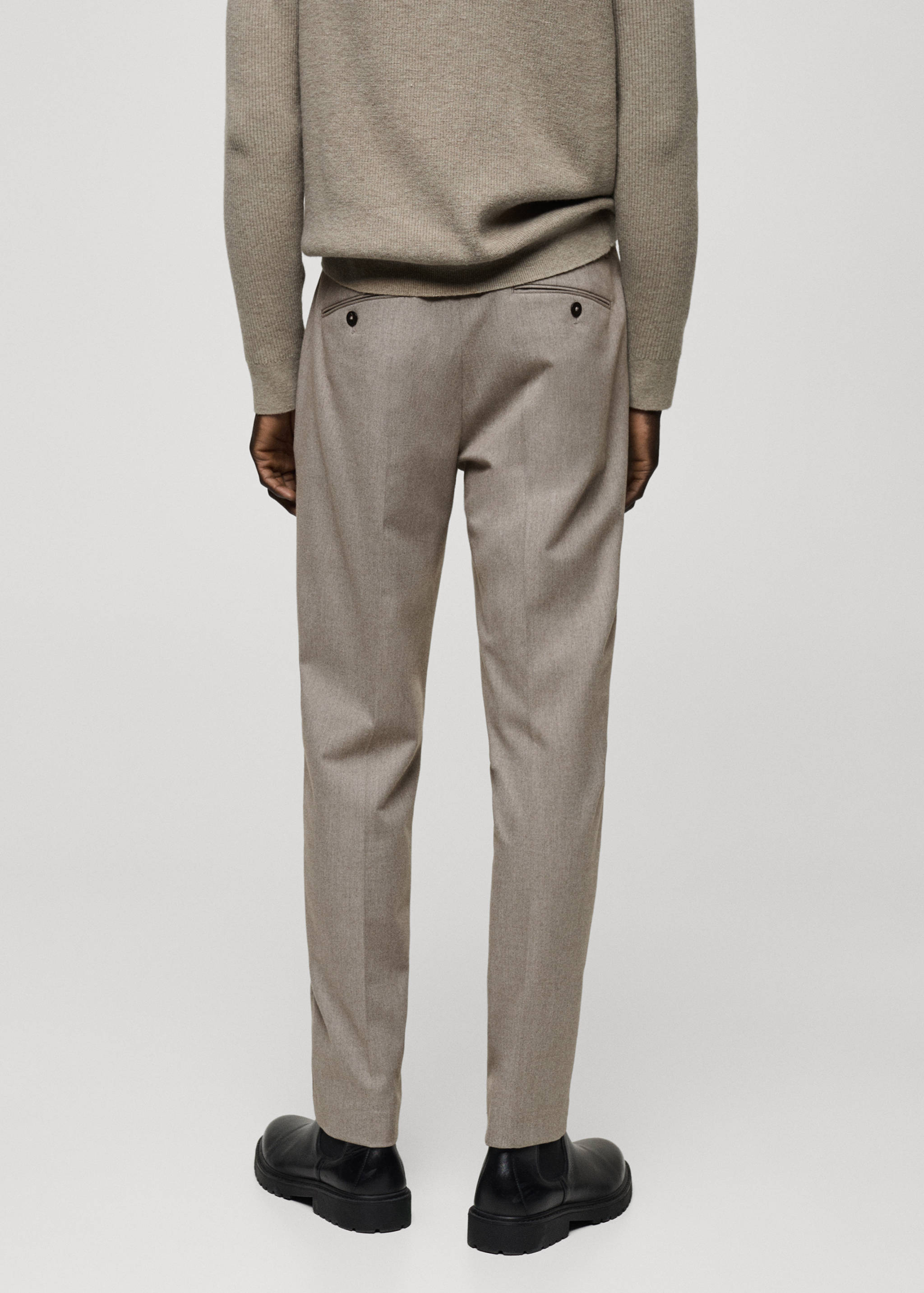 Slim-fit flannel pants - Reverse of the article