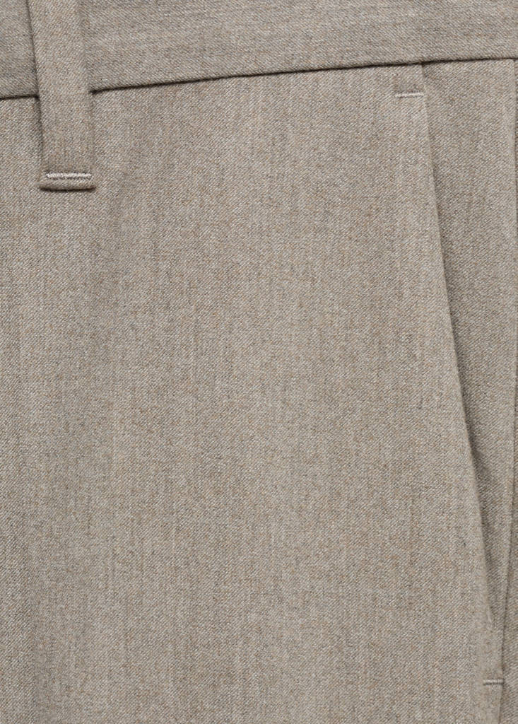 Slim-fit flannel trousers — Mink Grey