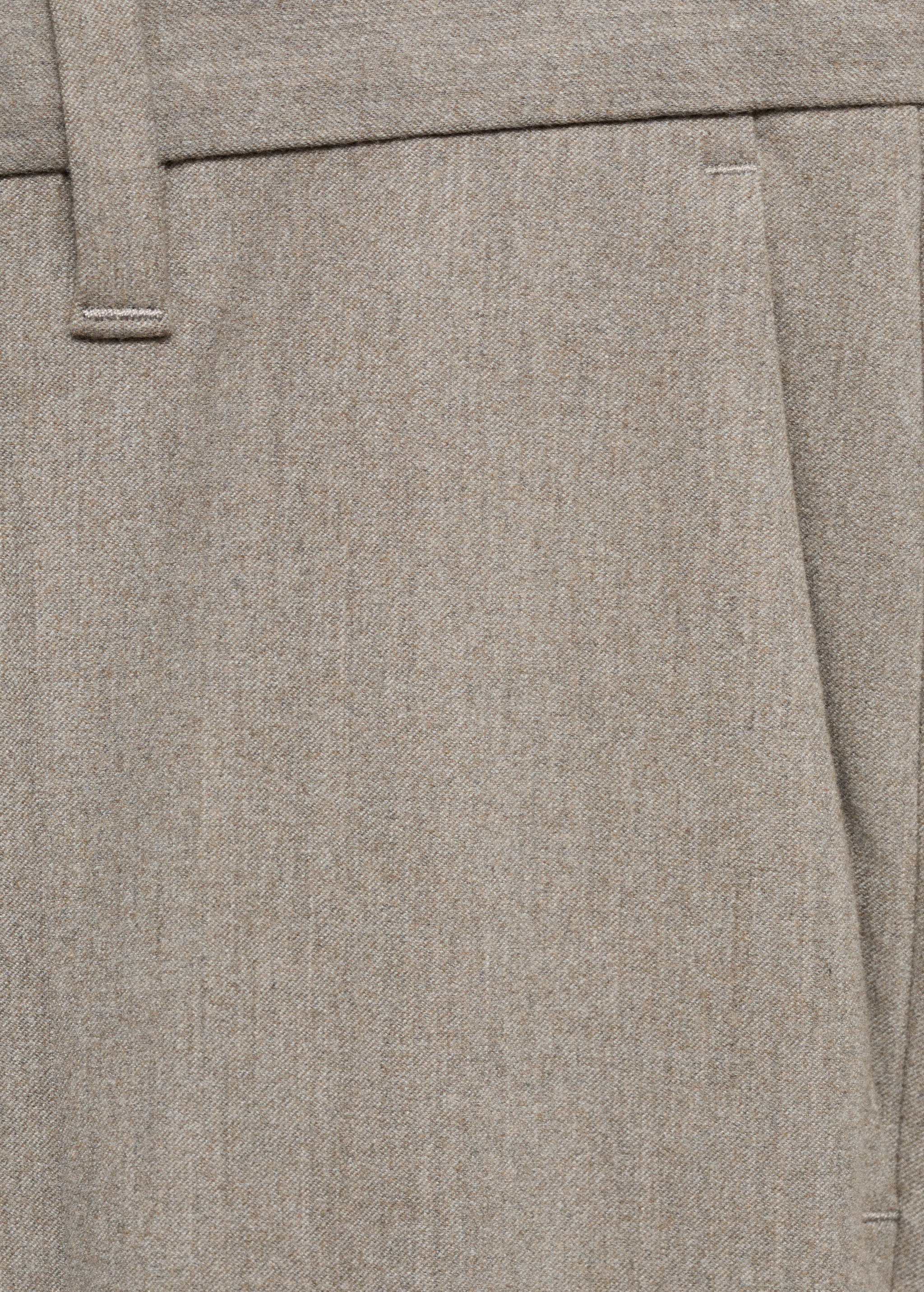 Slim-fit flannel pants - Details of the article 8