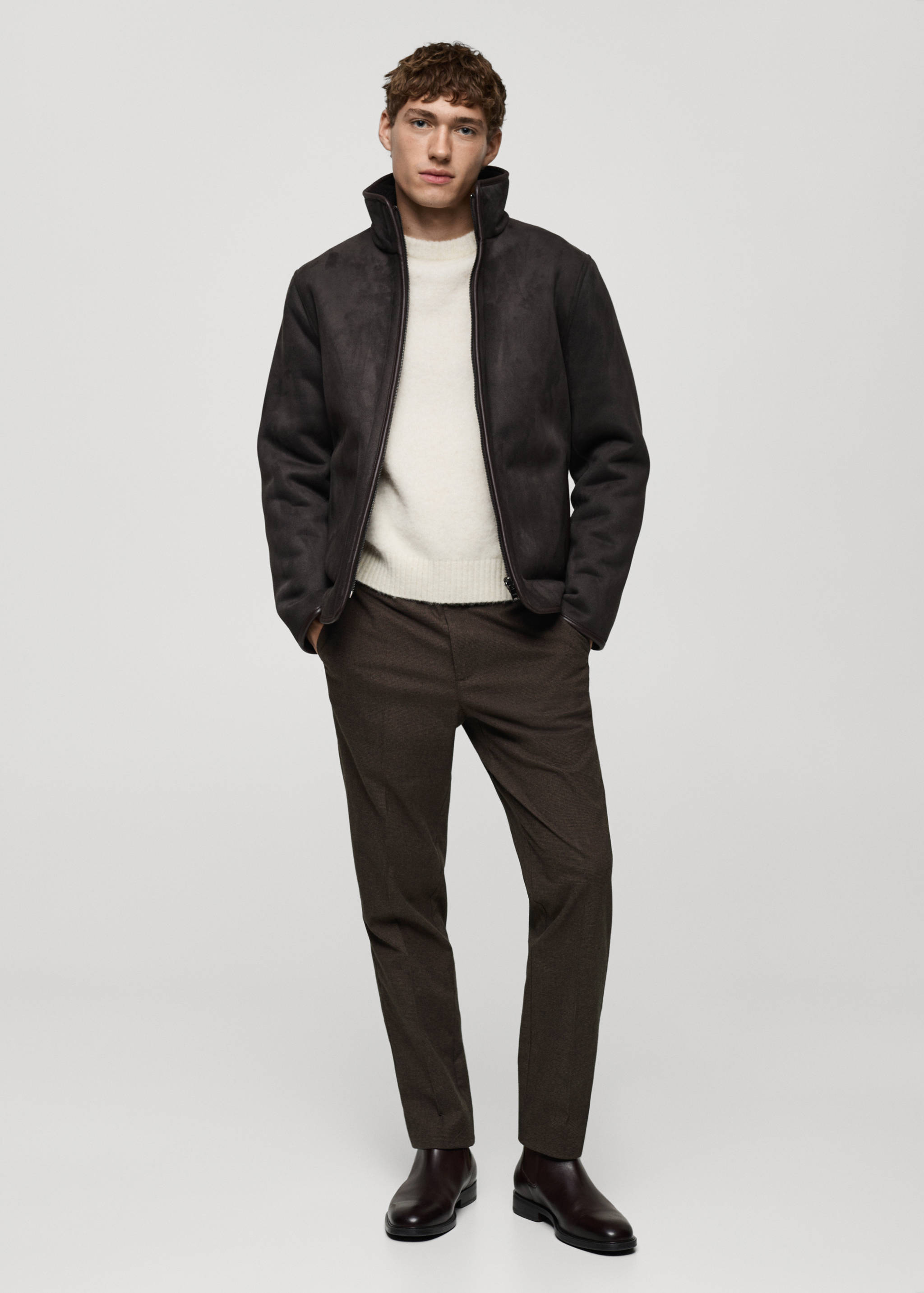 Pantalons franel·la micro pota de gall - Pla general