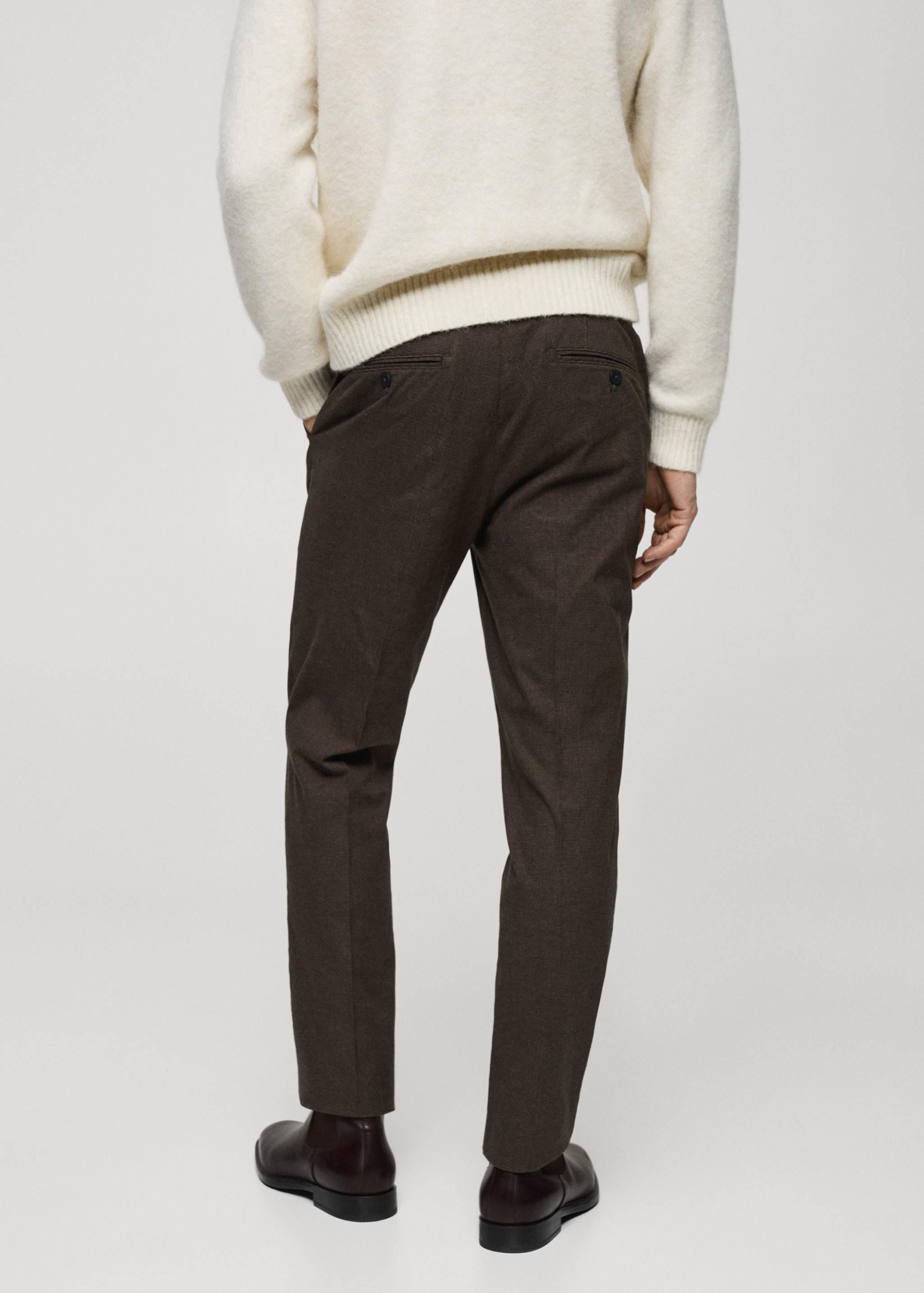 Pantalons franel·la micro pota de gall - Revers de l'article