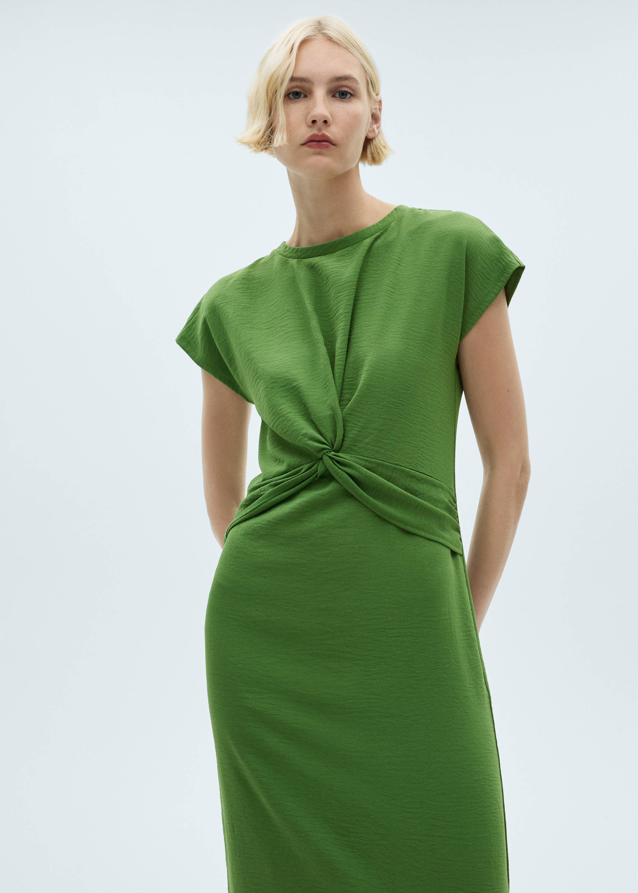 Midi-dress with knot detail - Medium plane