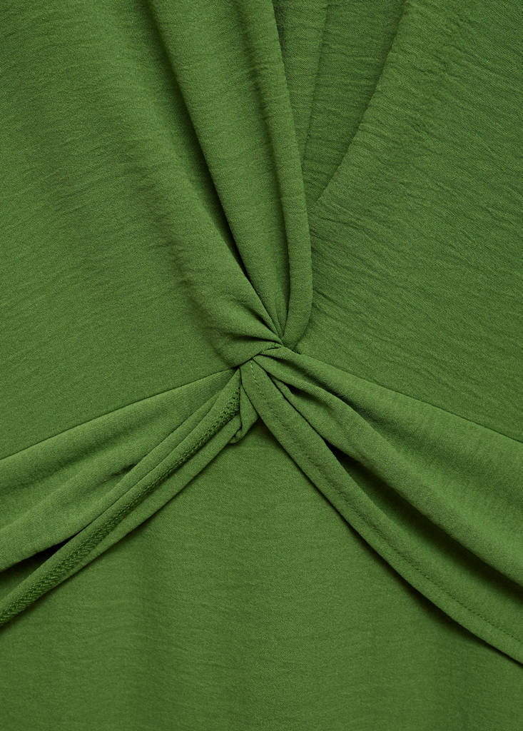 Midi-dress with knot detail — Emerald Green