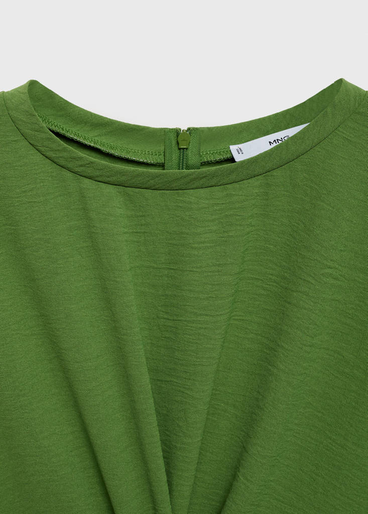 Midi-dress with knot detail — Emerald Green